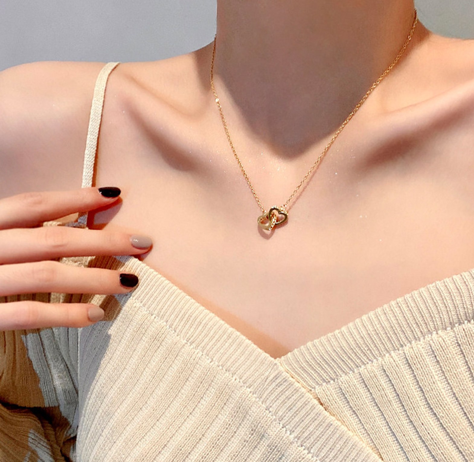 Crystal love necklace  image