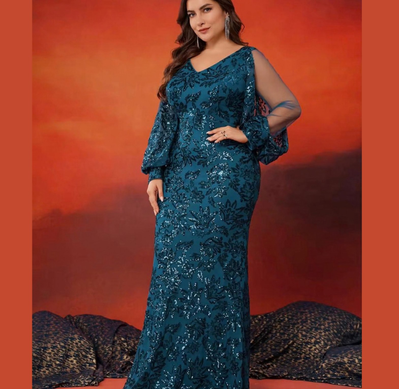 The Emerald Midnight Sequin Gown image