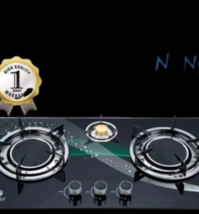 Cooktop .Nunix 3 Burner Low Gas Consumption Glass Top Table Infrared Cooker image