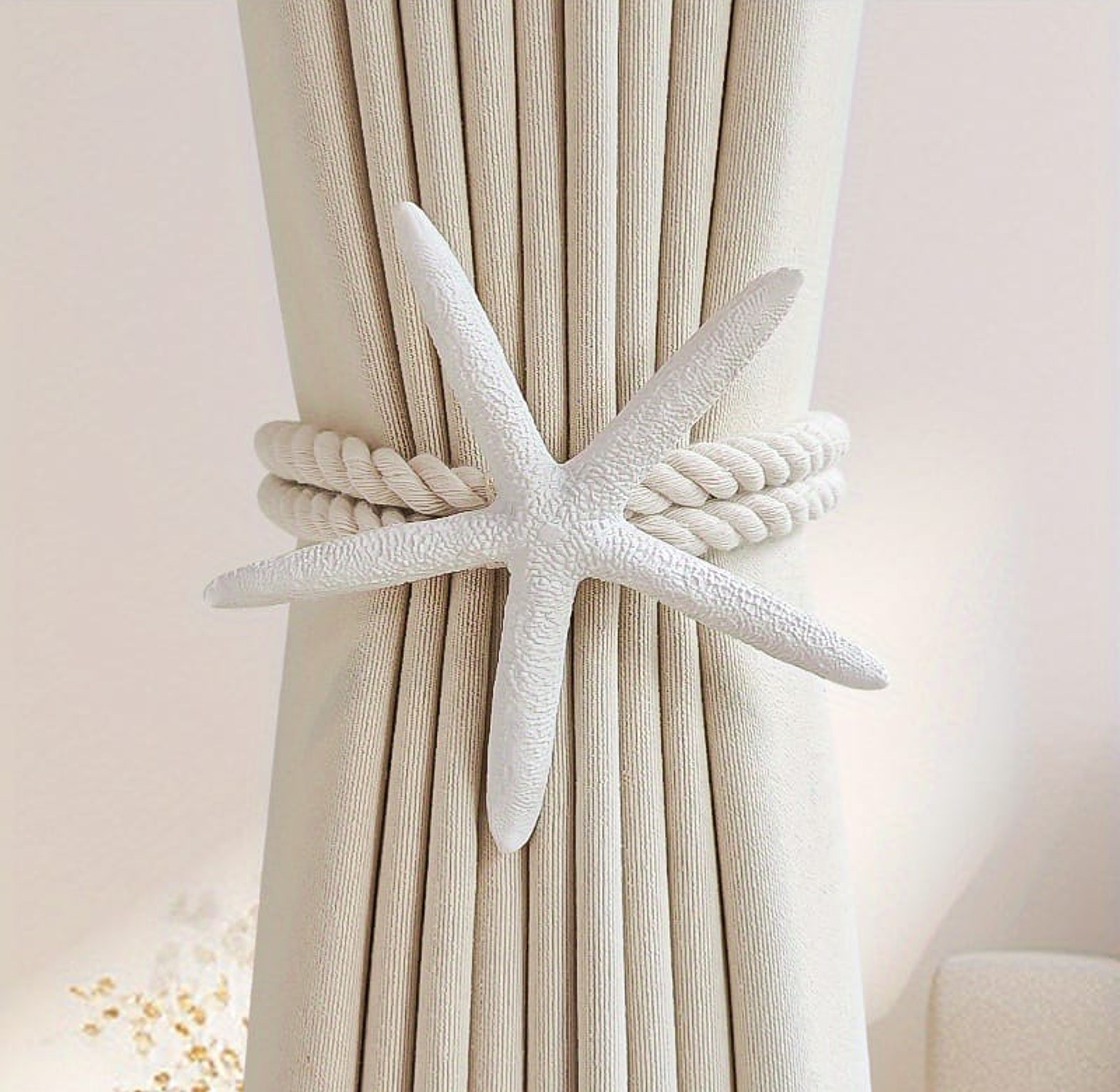 Adjustable Boho Handwoven Curtain Tiebacks image