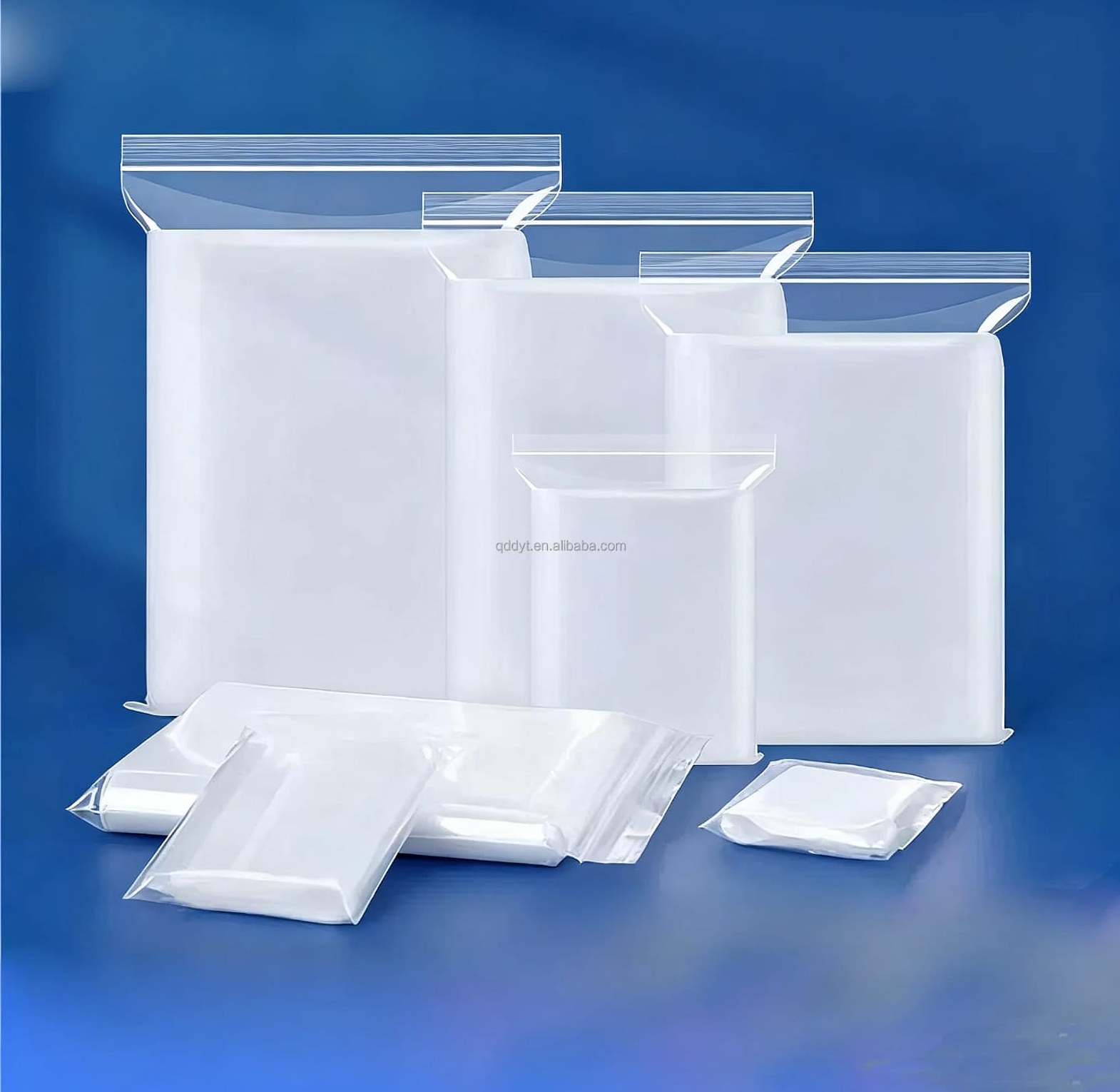 50pc Ziplock Storage Bags, Zip Seal Bags, Heavy Duty Resealable Clear Ziploc Packaging Bags for Food and Jewelry Storage - Premium Quality Airtight Polythene Bags image