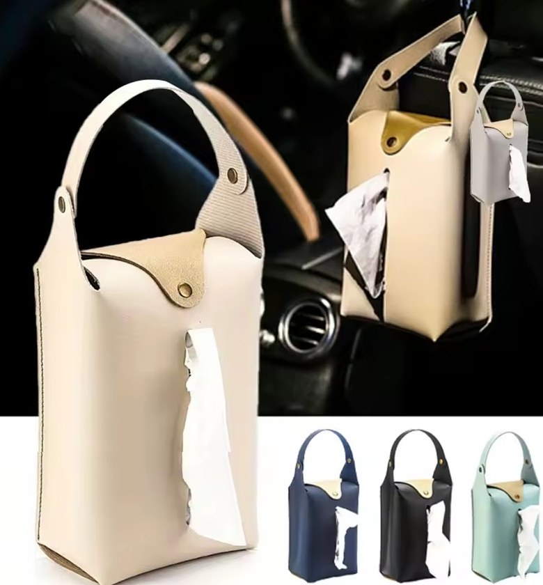 Car Headrest Hanging Tissue Holder image