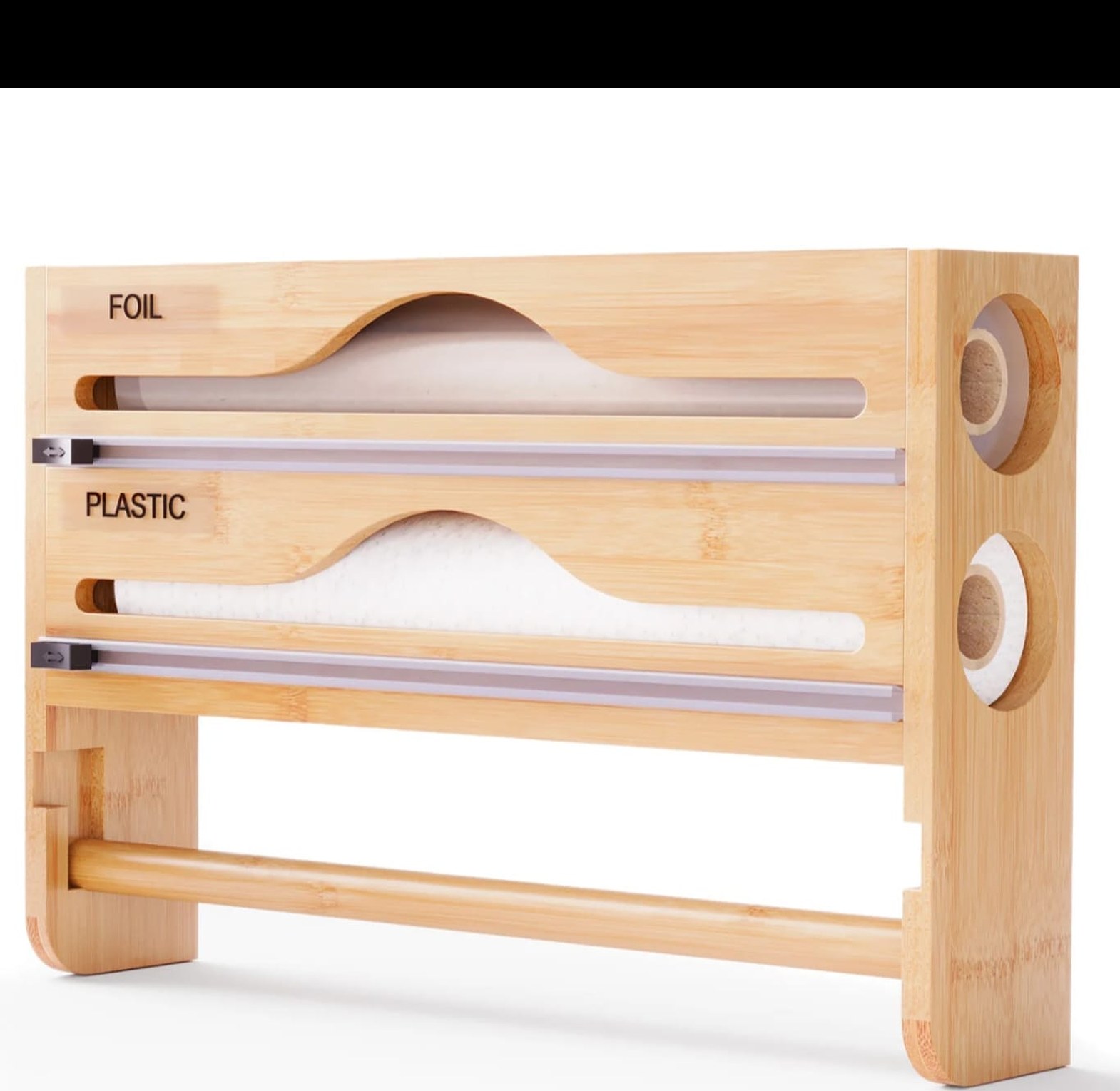 Bamboo 3-in-1 Wrap Dispenser & Towel Holder image