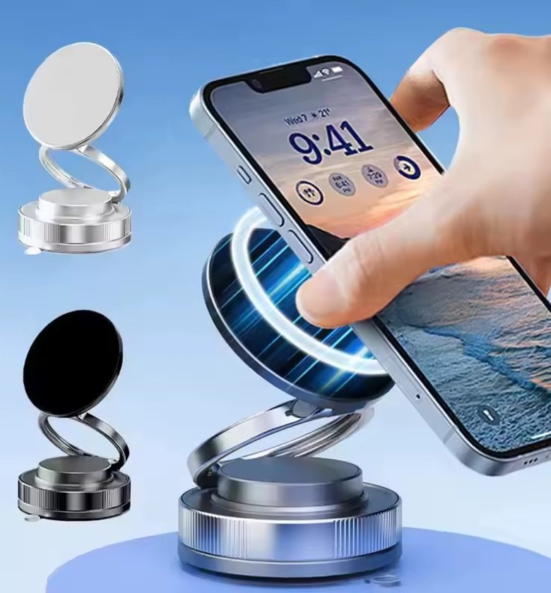360° Rotating Magnetic Phone Holder, Foldable & Retractable image
