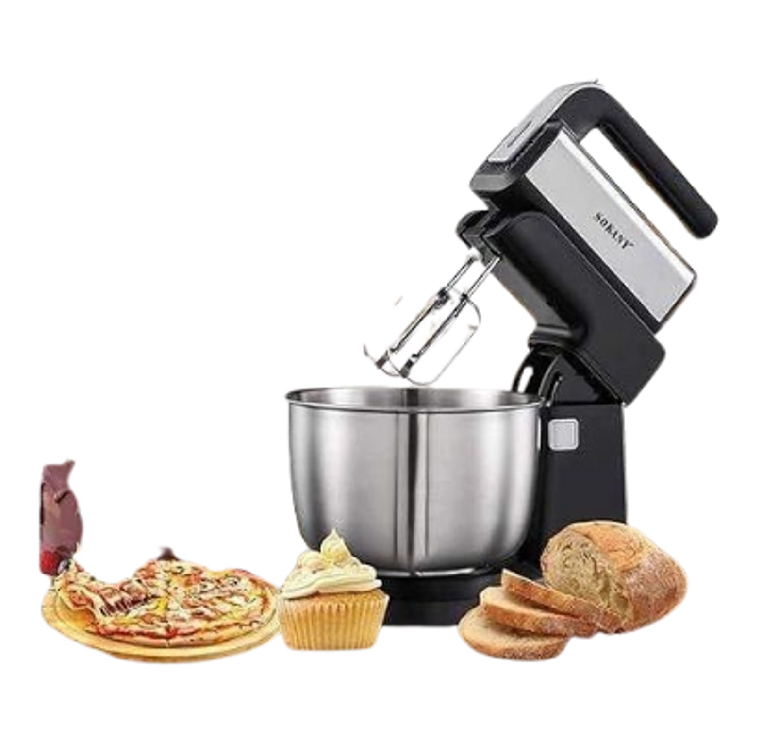Stand Mixer.  Sokany Quality Kitchen Stand Mixer With Stainless Steel 3.5L Bowl Egg Whisk, Dough Hook, Flat Beater image