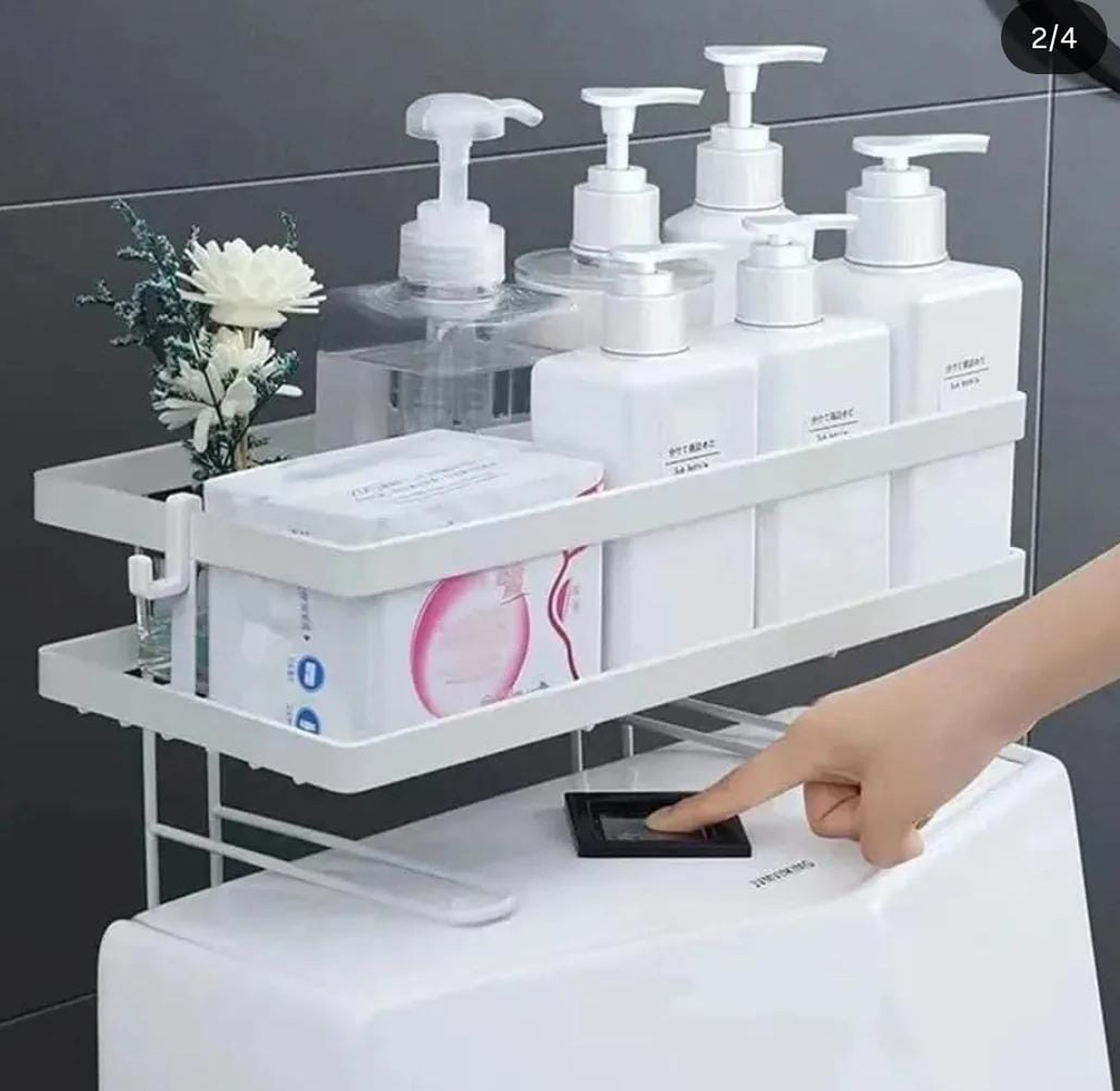 Over the toilet storage rack image