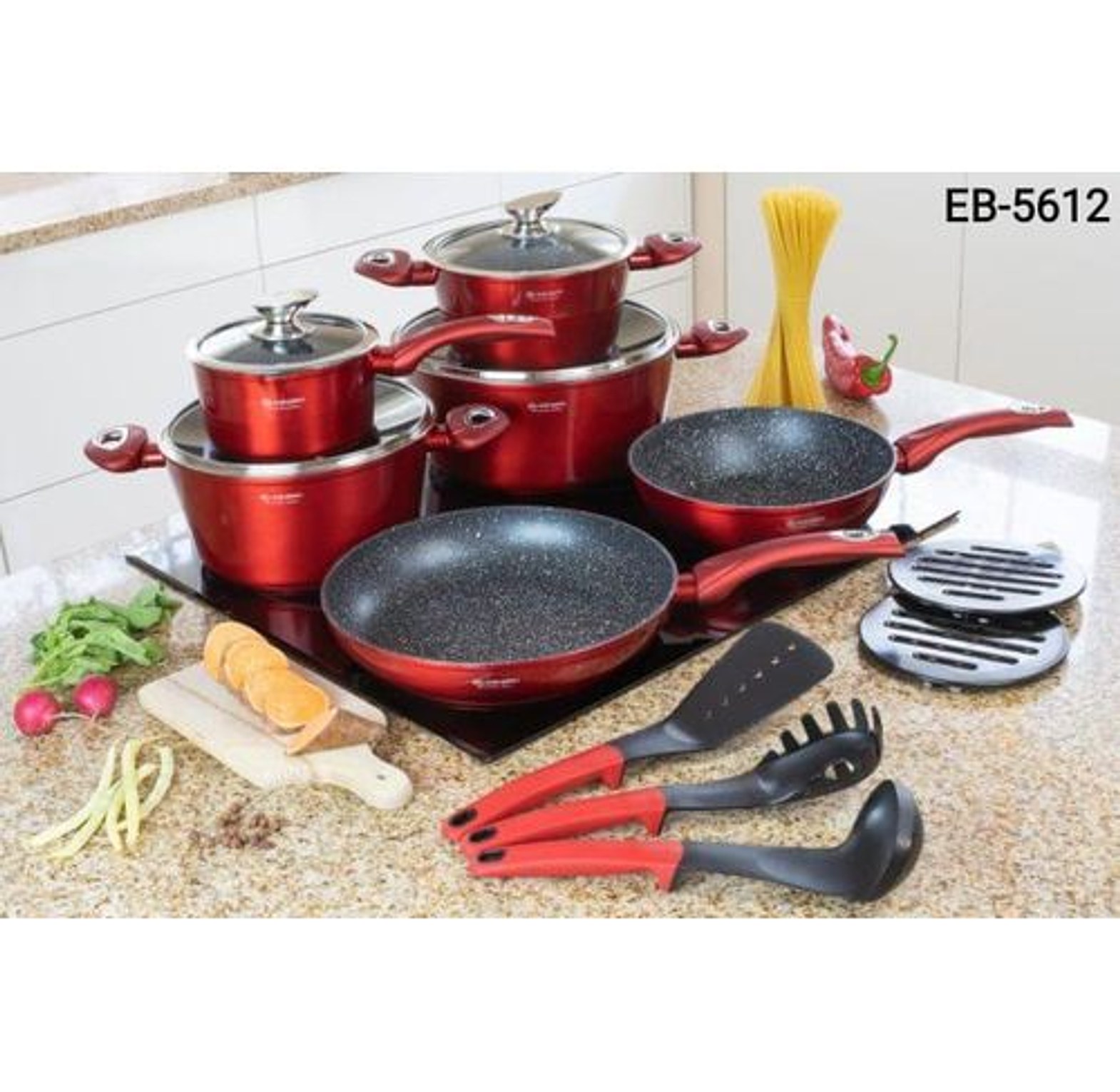 EDENBERG .Edenburg 15pc Cookware Set- VERY GOOD QUAITY HIGHLY RECOMMENDED FOR EVERY HOME image