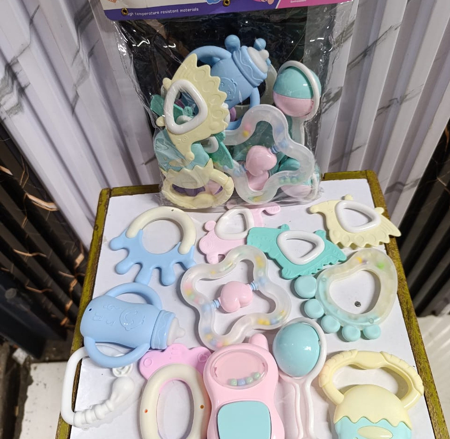 12 Pieces Baby Rattle With Teethers  image