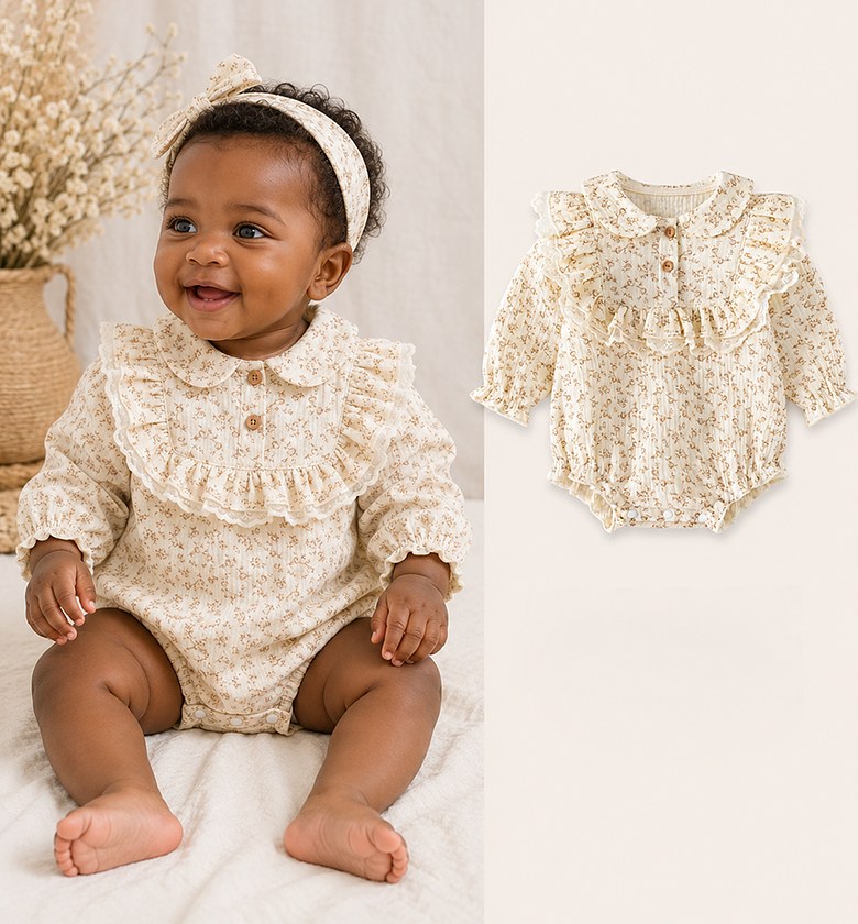 Ivory Garden Muslin Romper image