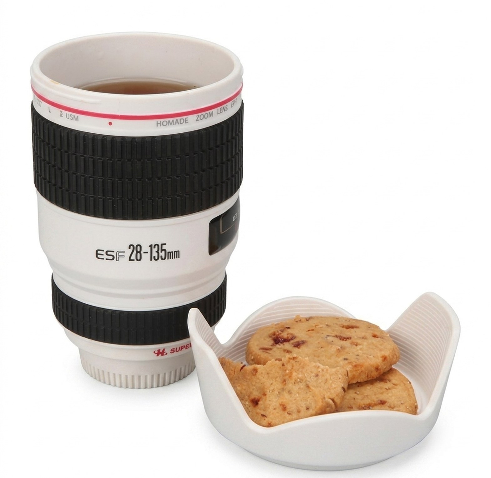 Camera Lens Mug 400ml Stainless Steel Insulated Travel Thermos Cup for Coffee & Tea – Unique Photographer Gift  image