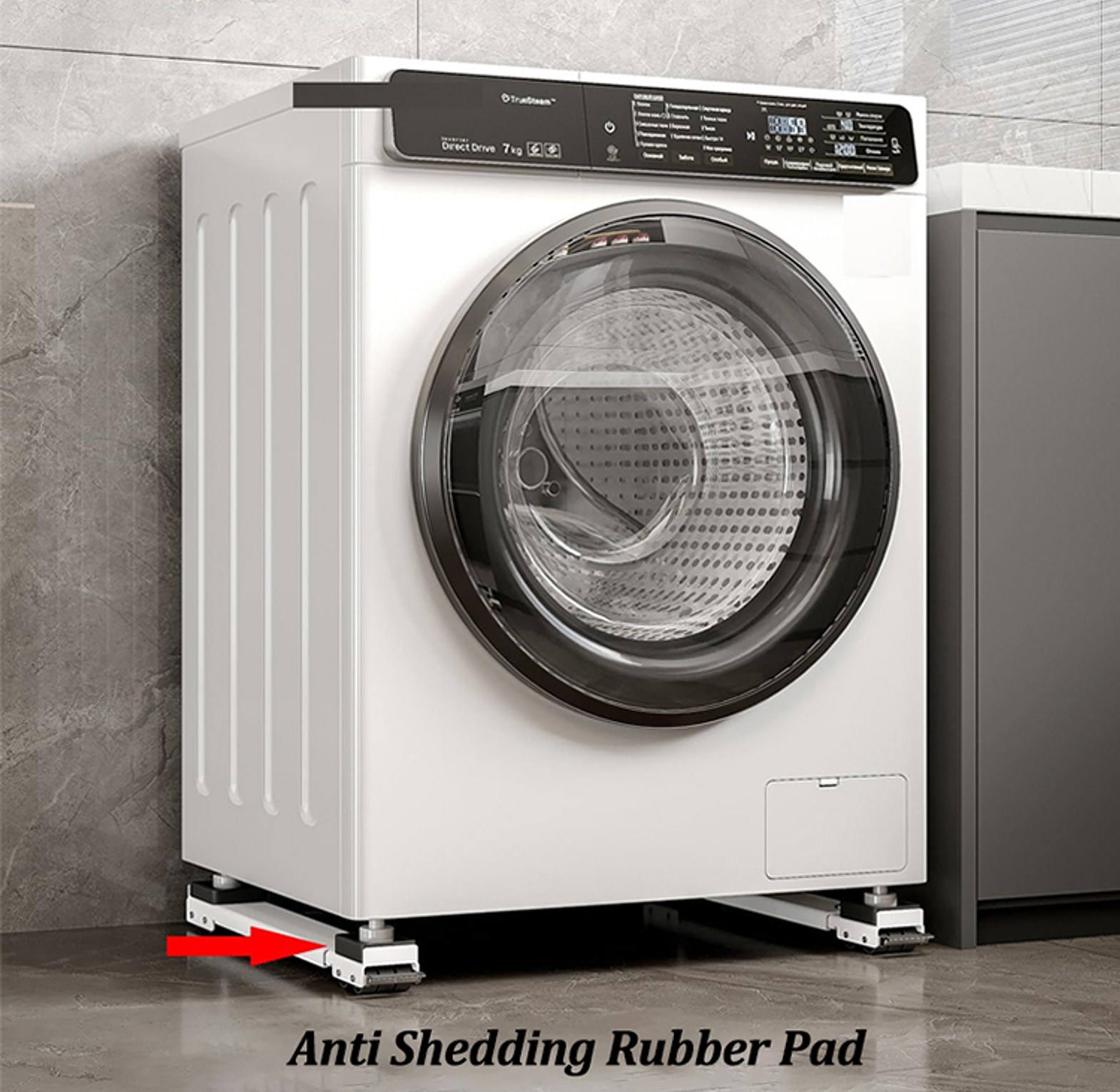 Washing Machine Stand With Wheels image