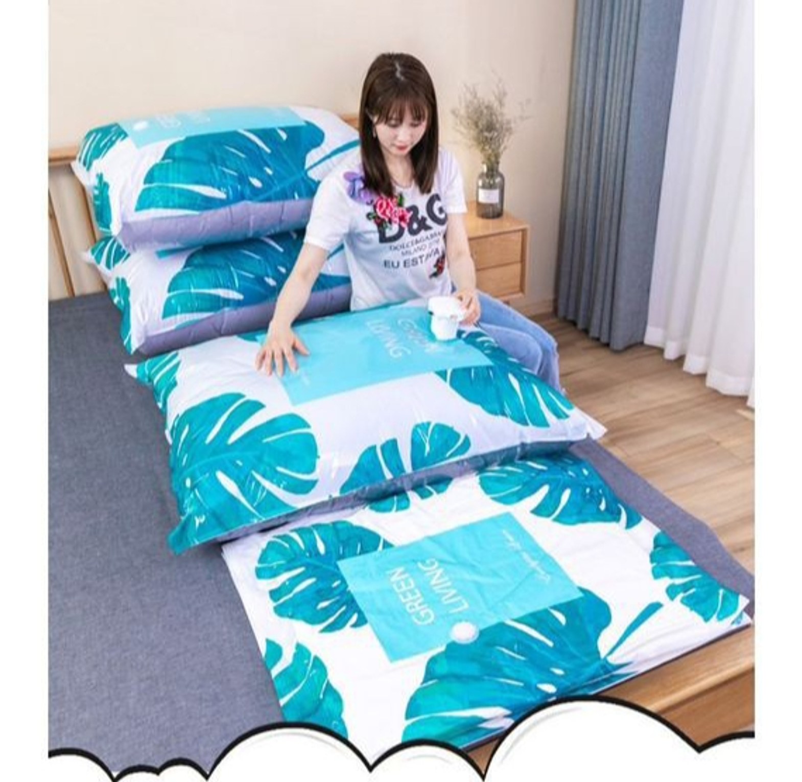 10 PCS Compression bags with electric pump image