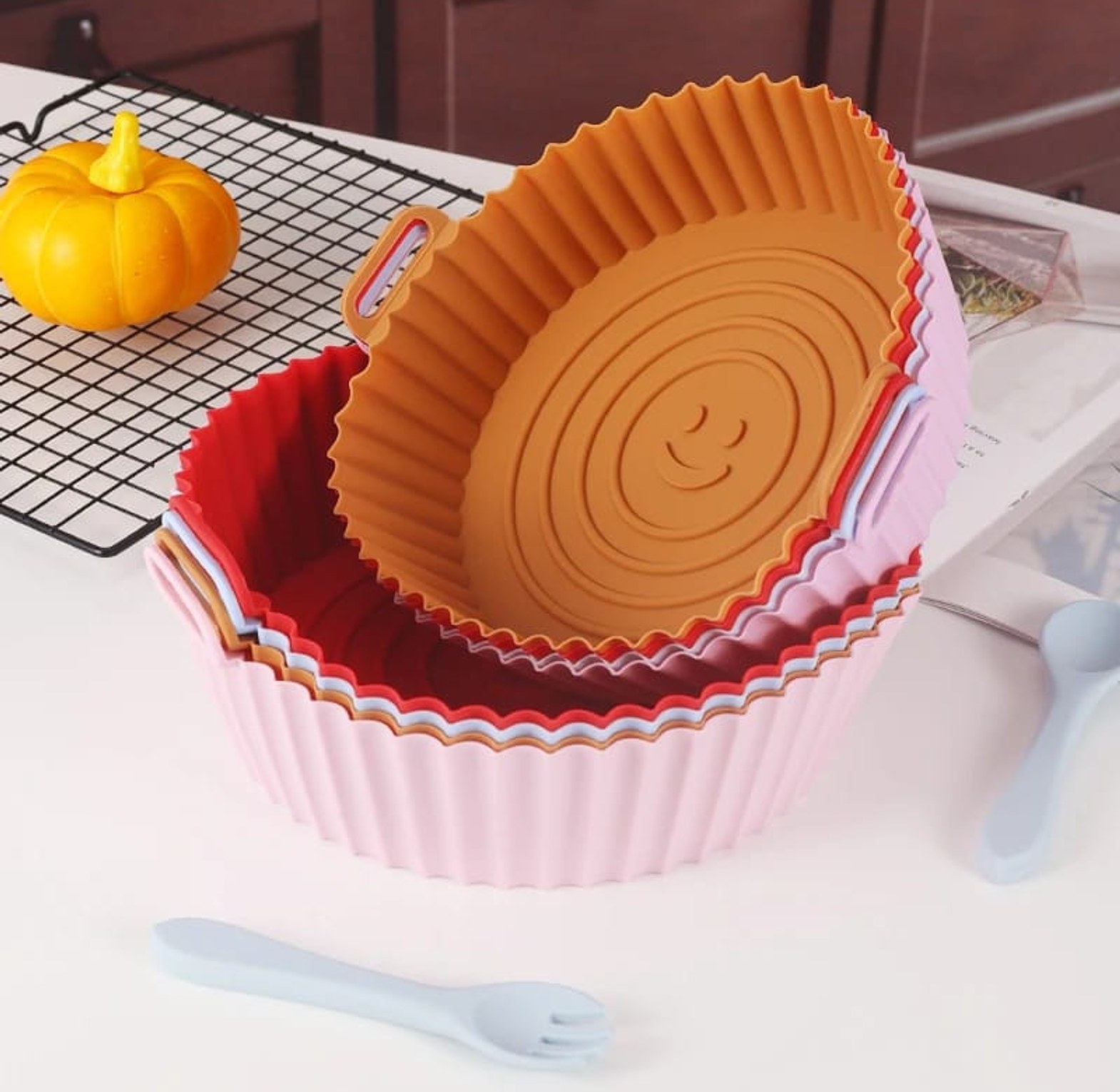 Round Silicone Air Fryer Liner  image