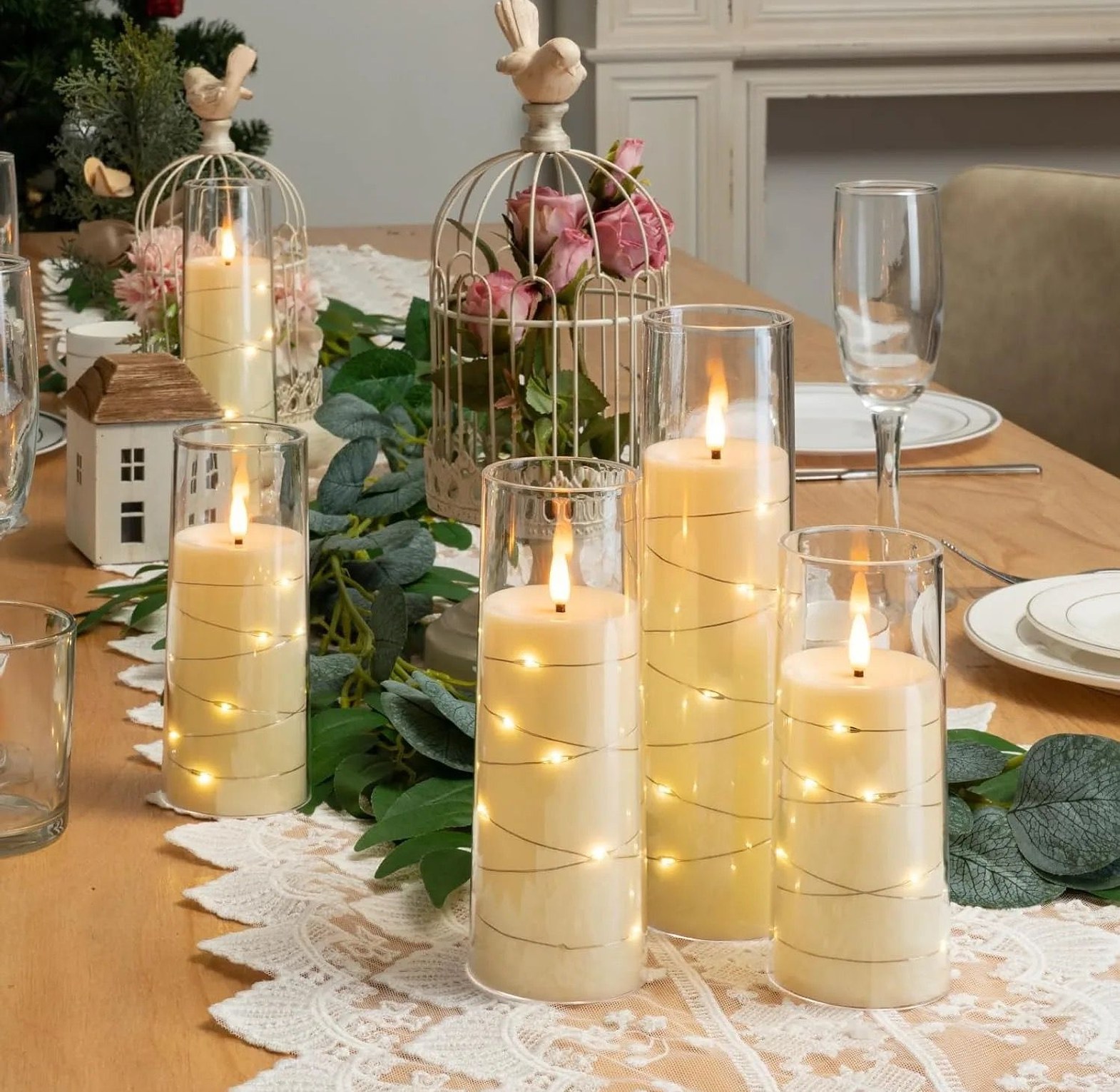 3pcs Acrylic Flameless Led candles image
