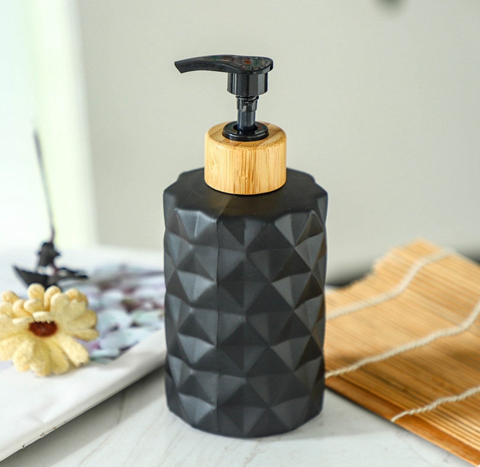 Luxury Glass Lotion Bottle Soap and Gel Dispenser  image