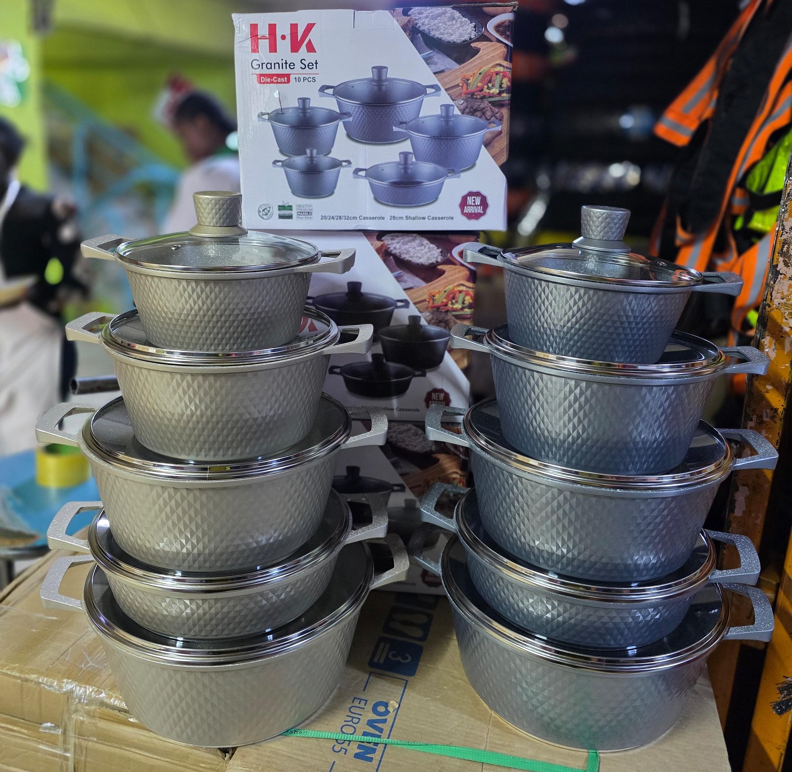 Cookware  Set. HK 10pc Granite Cookware Set image