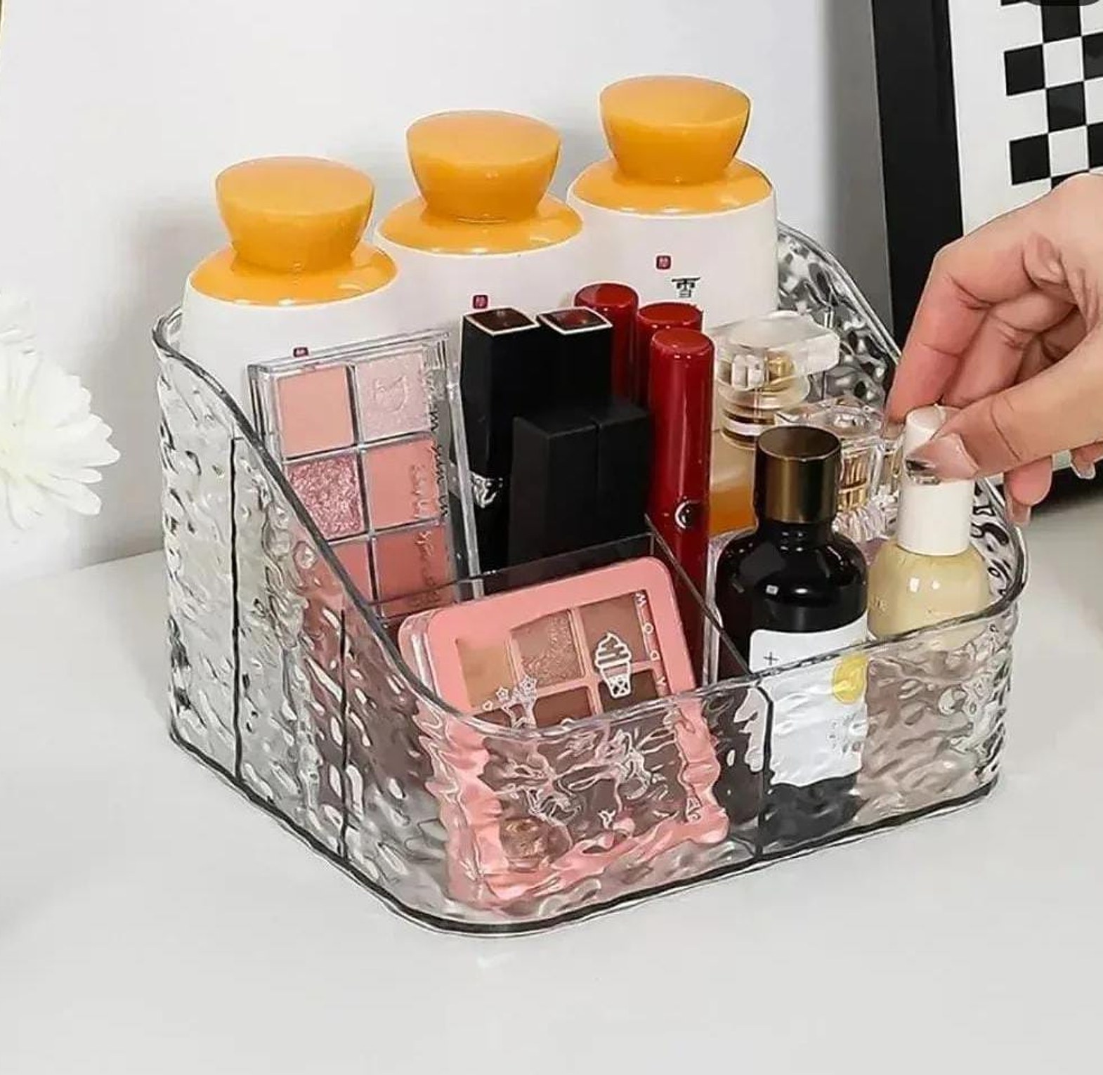 5 grid remote/cosmetic organizer image