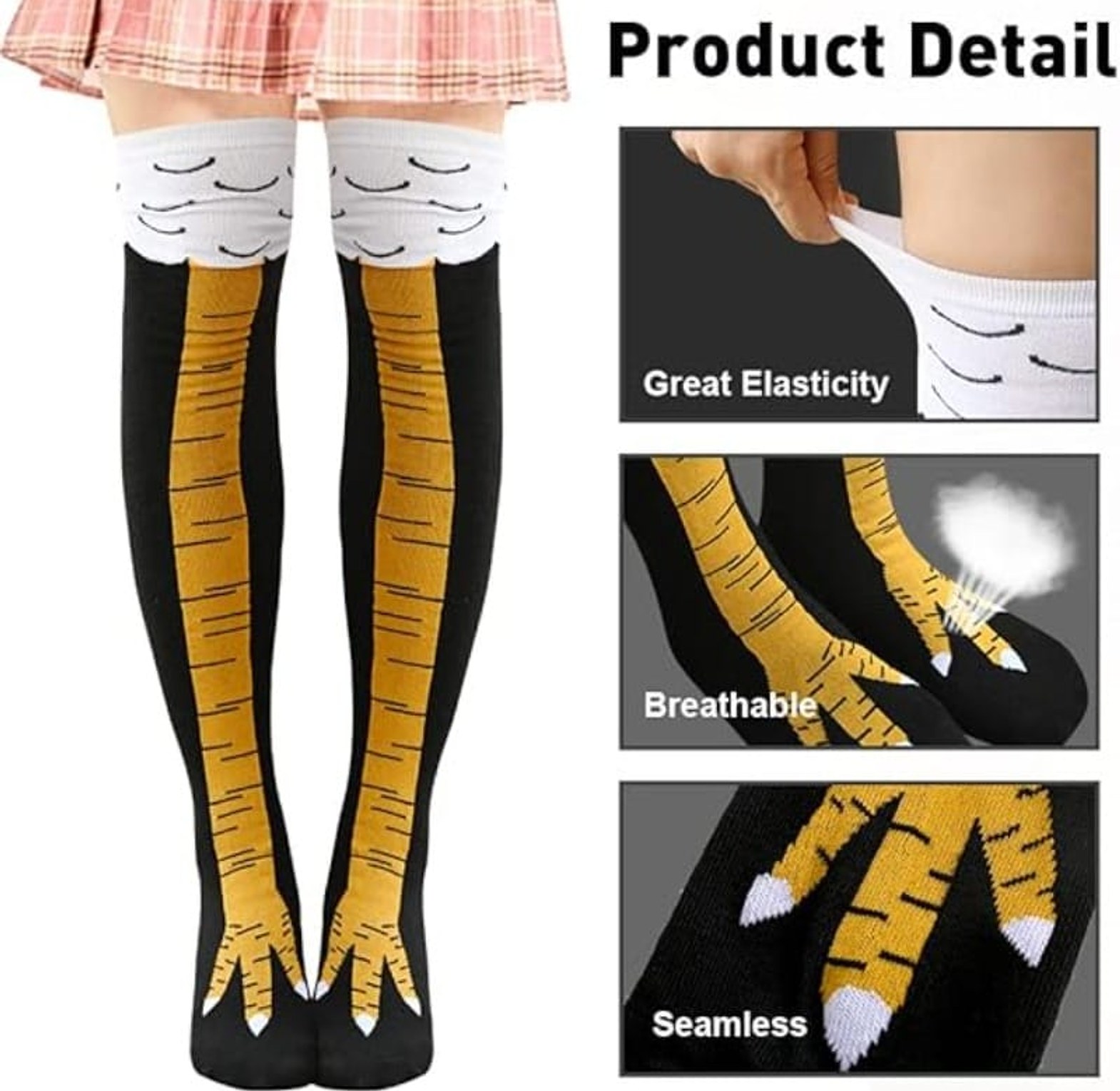 Halloween Funny Chicken Foot Socks image