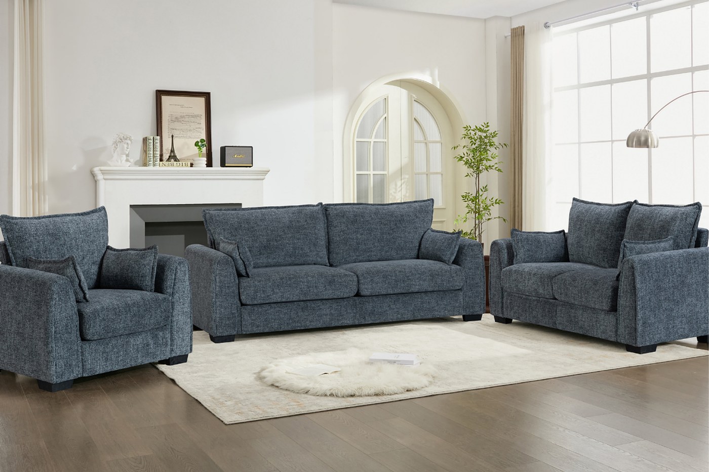 ELYSSE 6 Seater Fabric Sofa (3+2+1) image 1