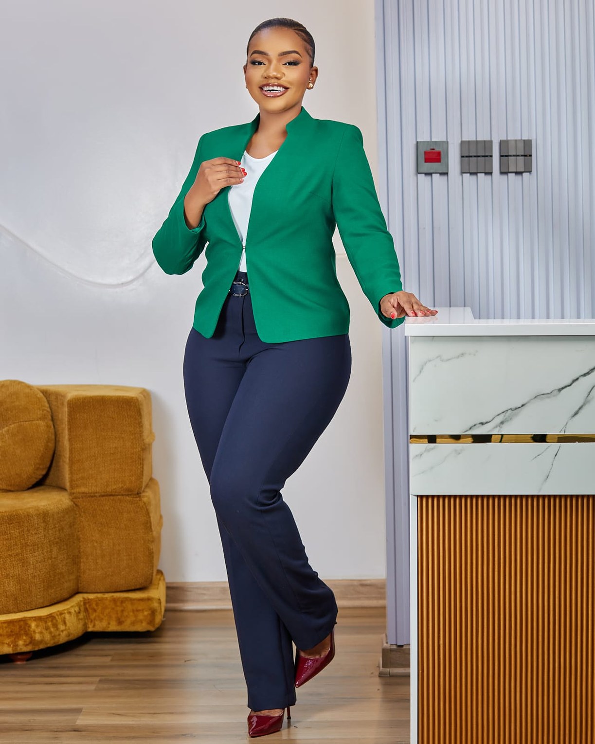 Premium Turkish Green Structured Blazer image