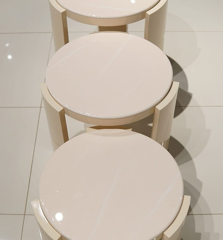 Nested Stool Set with Marble Top image