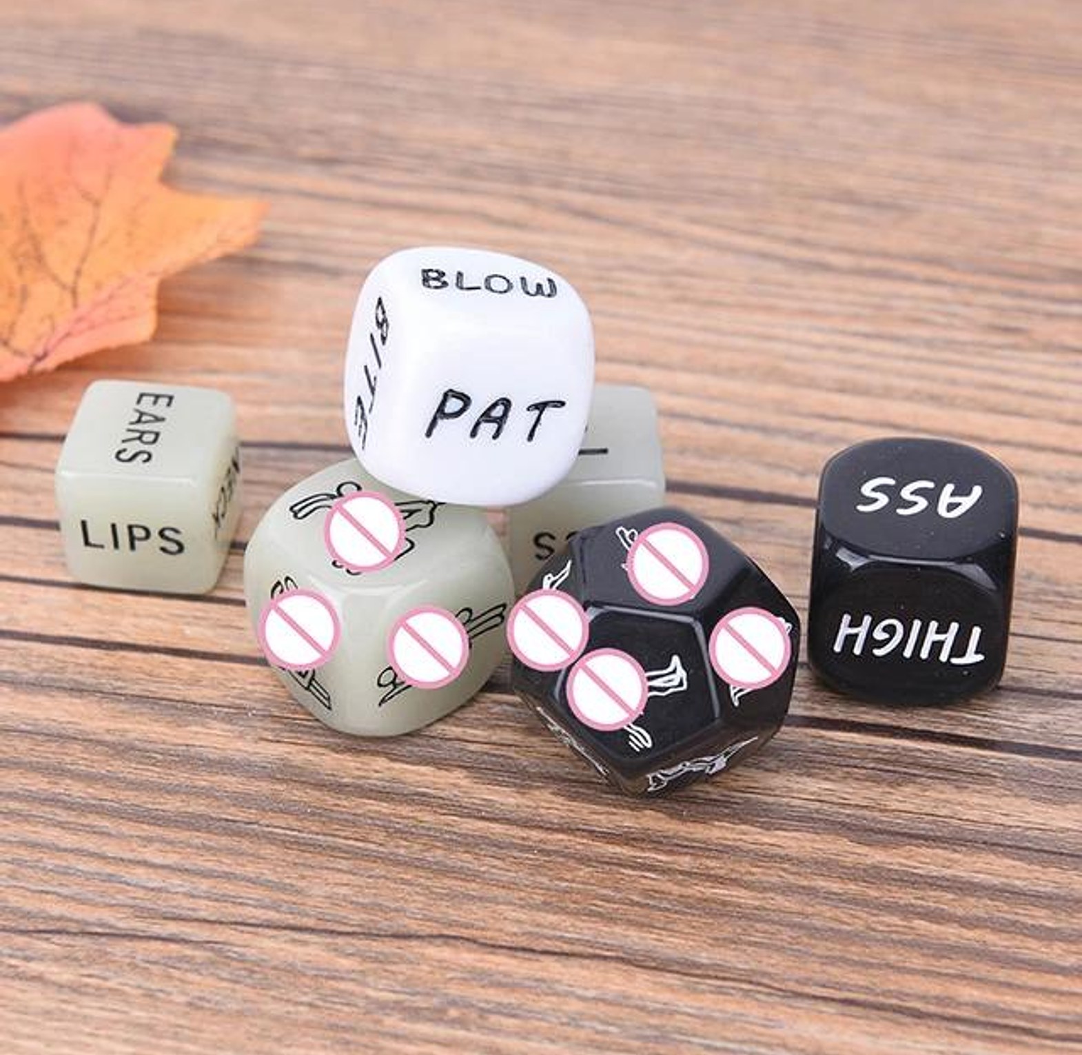 6 PCS Fun Acrylic Dice Love Dice Sex Dice Erotic Dice Love Game Toy Couple Gift image