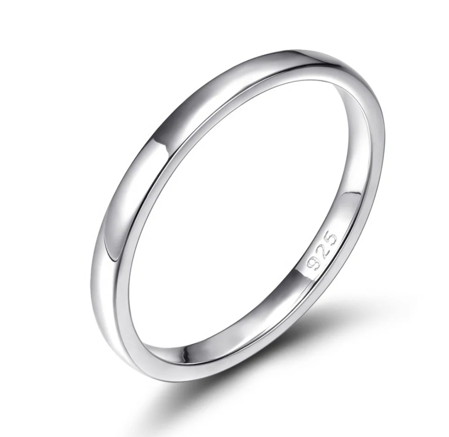 Sterling silver wedding ring/band 2MM image