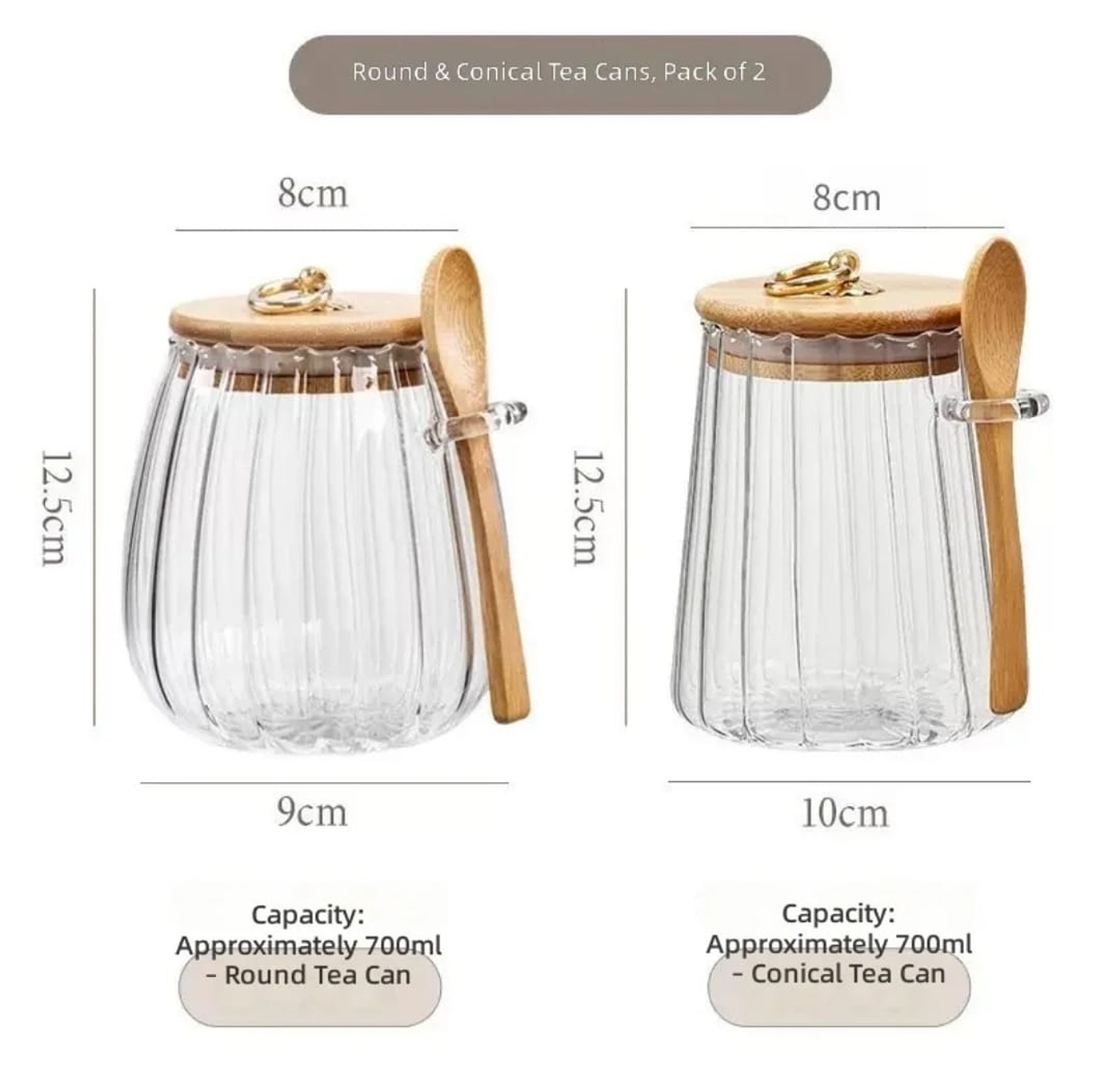 700ml Airtight Borosilicate Glass Storage Jar image