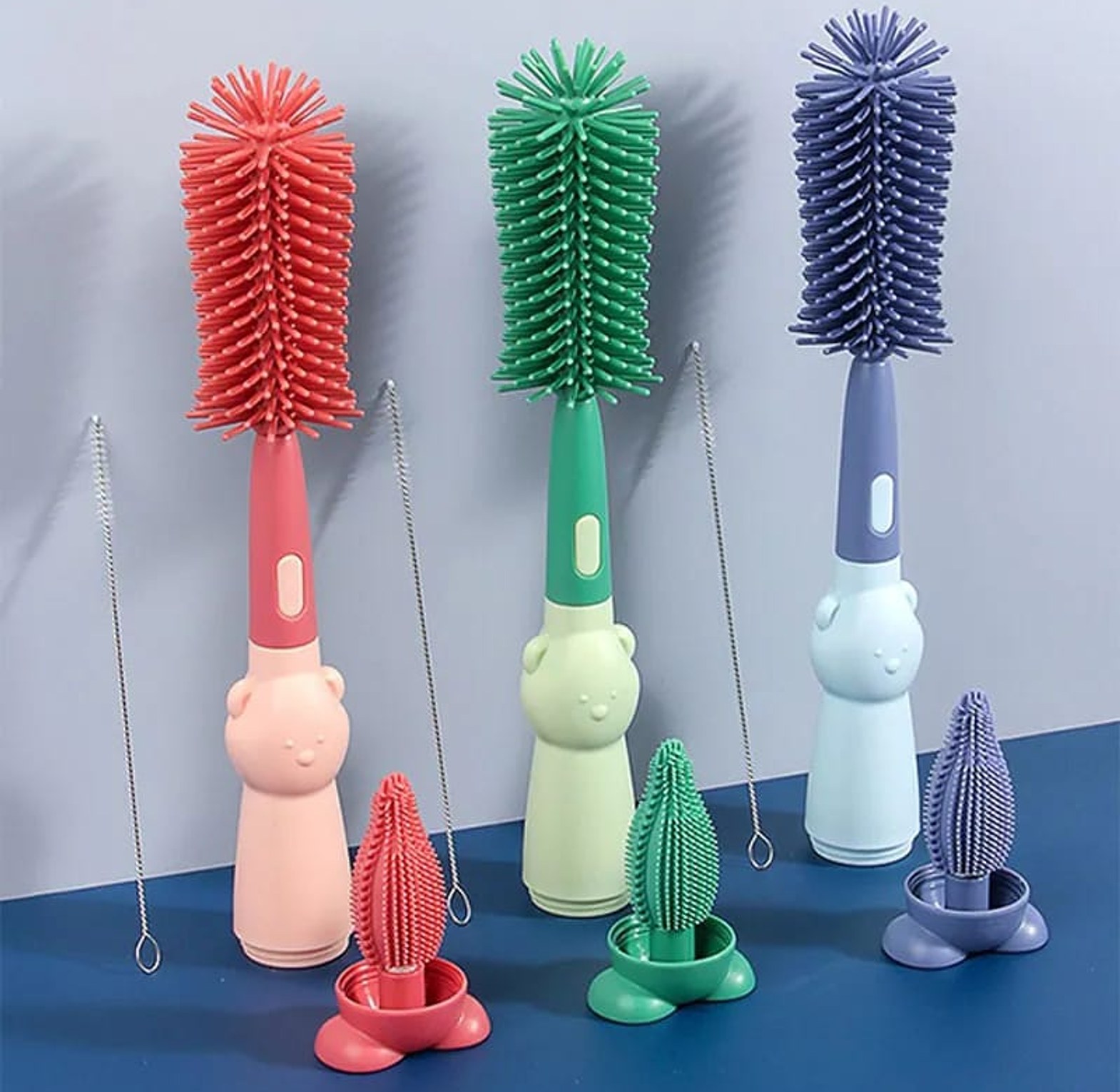 Silicone Bottle Brush 360 Degree Rotation image