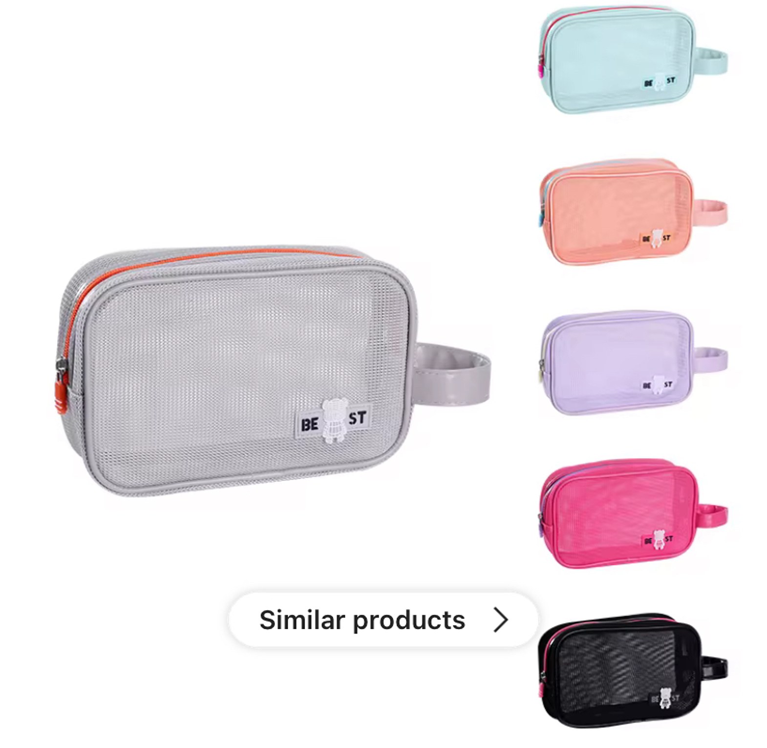 Mesh cosmetic bag  image