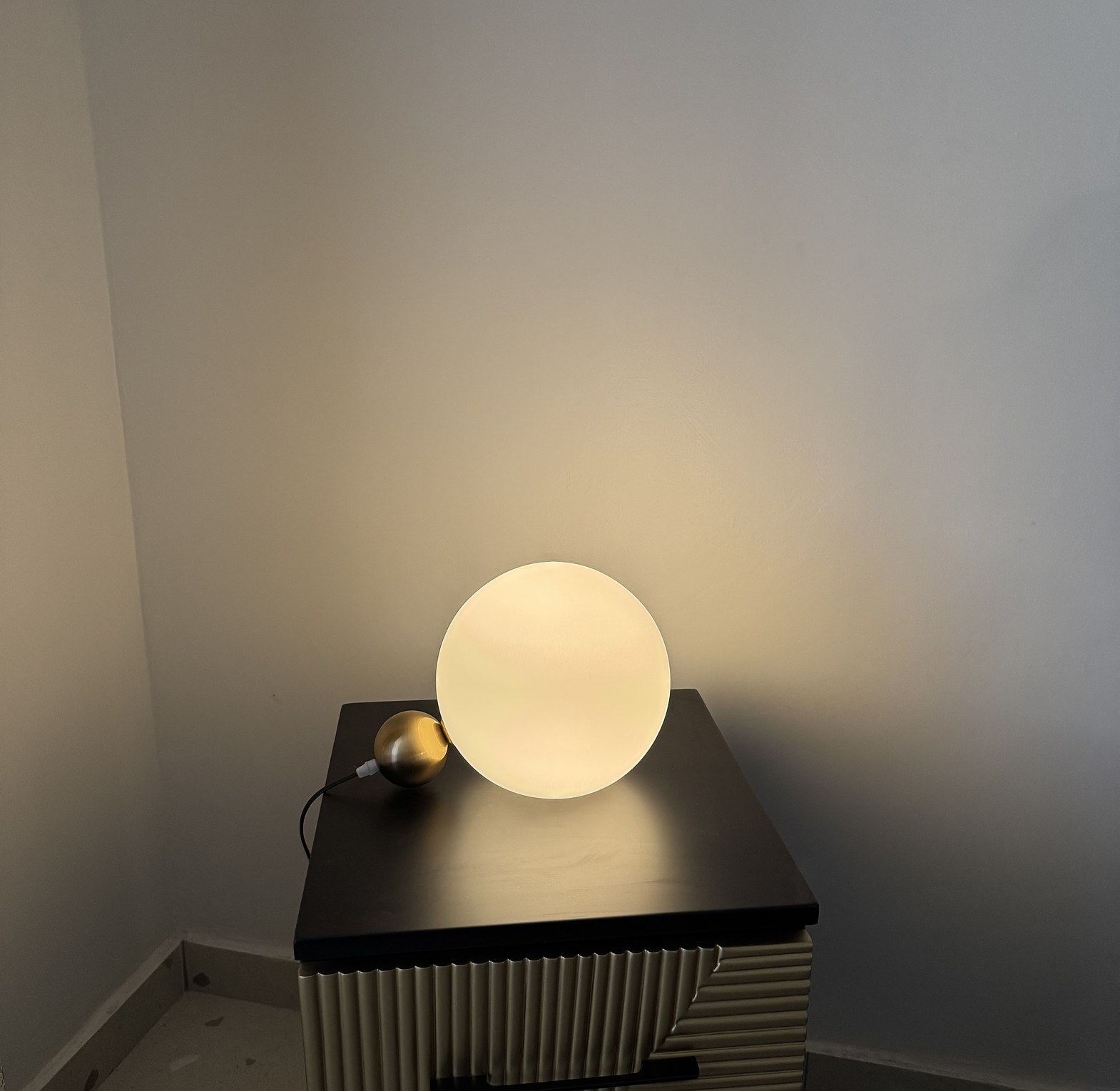Frosted orb table lamp image