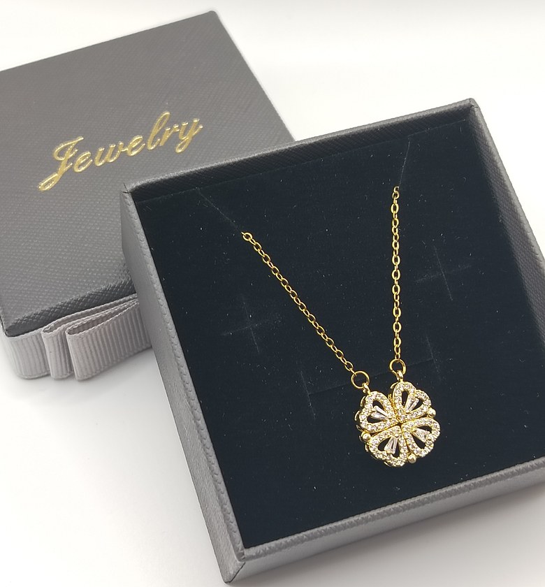 Magnetic Two-Style Zirconia Necklace image