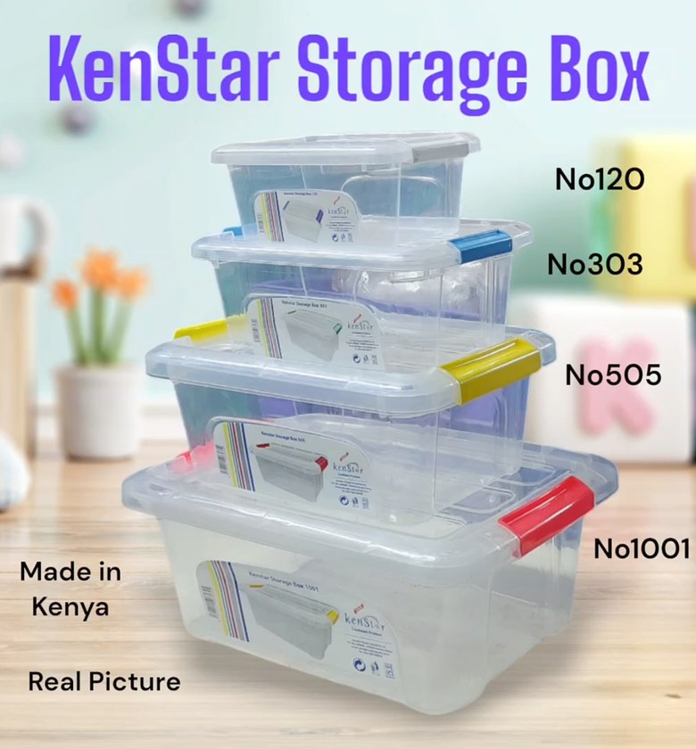 KenStar Clear Plastic Storage Box Set (1.2L to 10L) Multi-Purpose Home & Office Organizer Containers - Durable & Stackable image