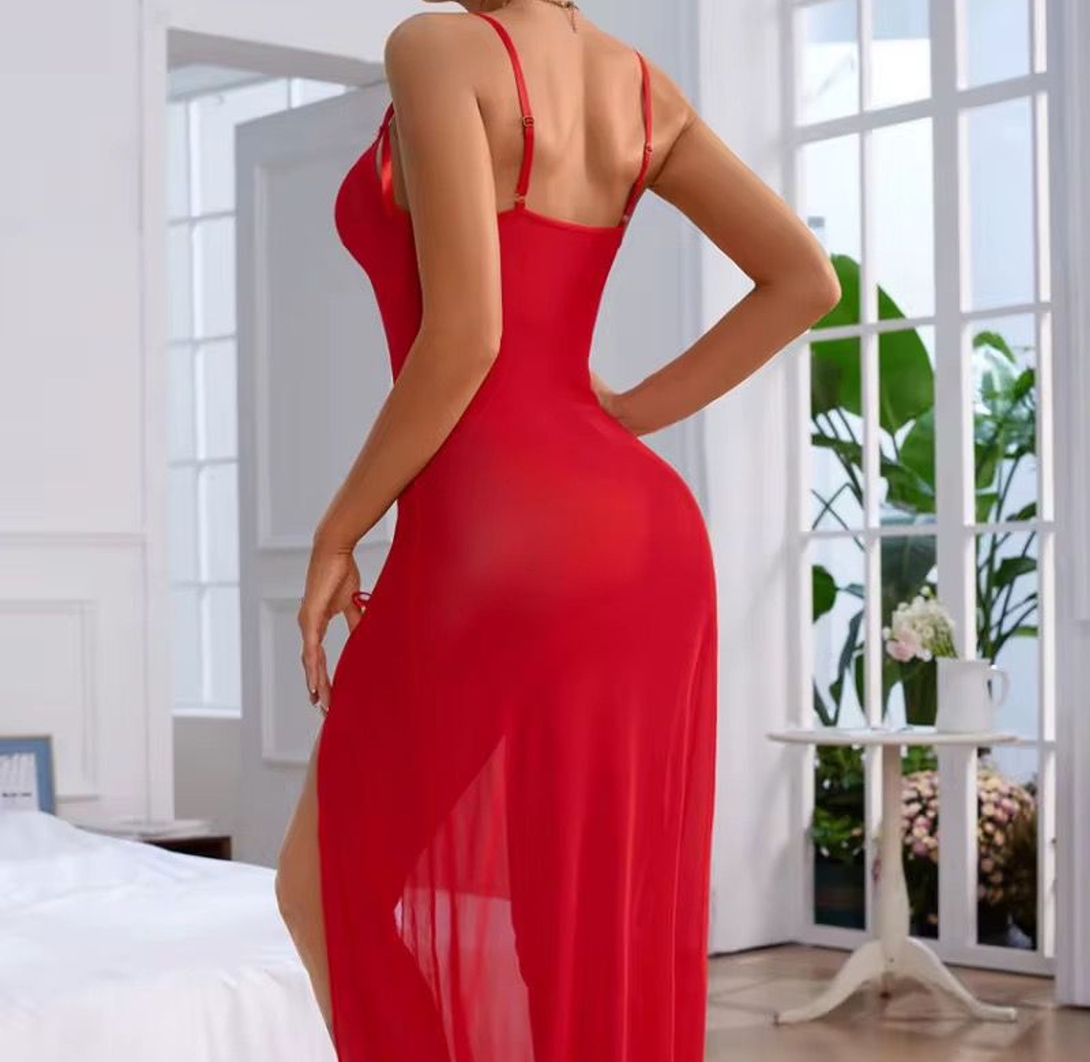 3961 Loungewear Dress with Side Front Slit image