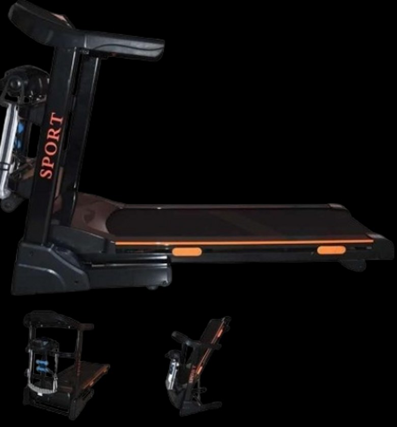 Home Gym/ Commercial Electric Auto Incline Treadmill Fitness Equipment With Free Dumbbells And Massager Belt image