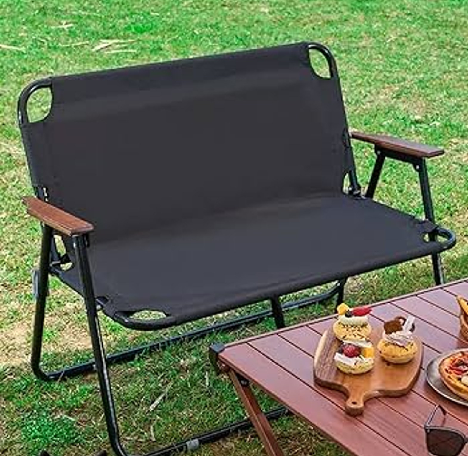 Camping Chair. Folding Double Camping Chair or Loveseat Camping Chair.  image