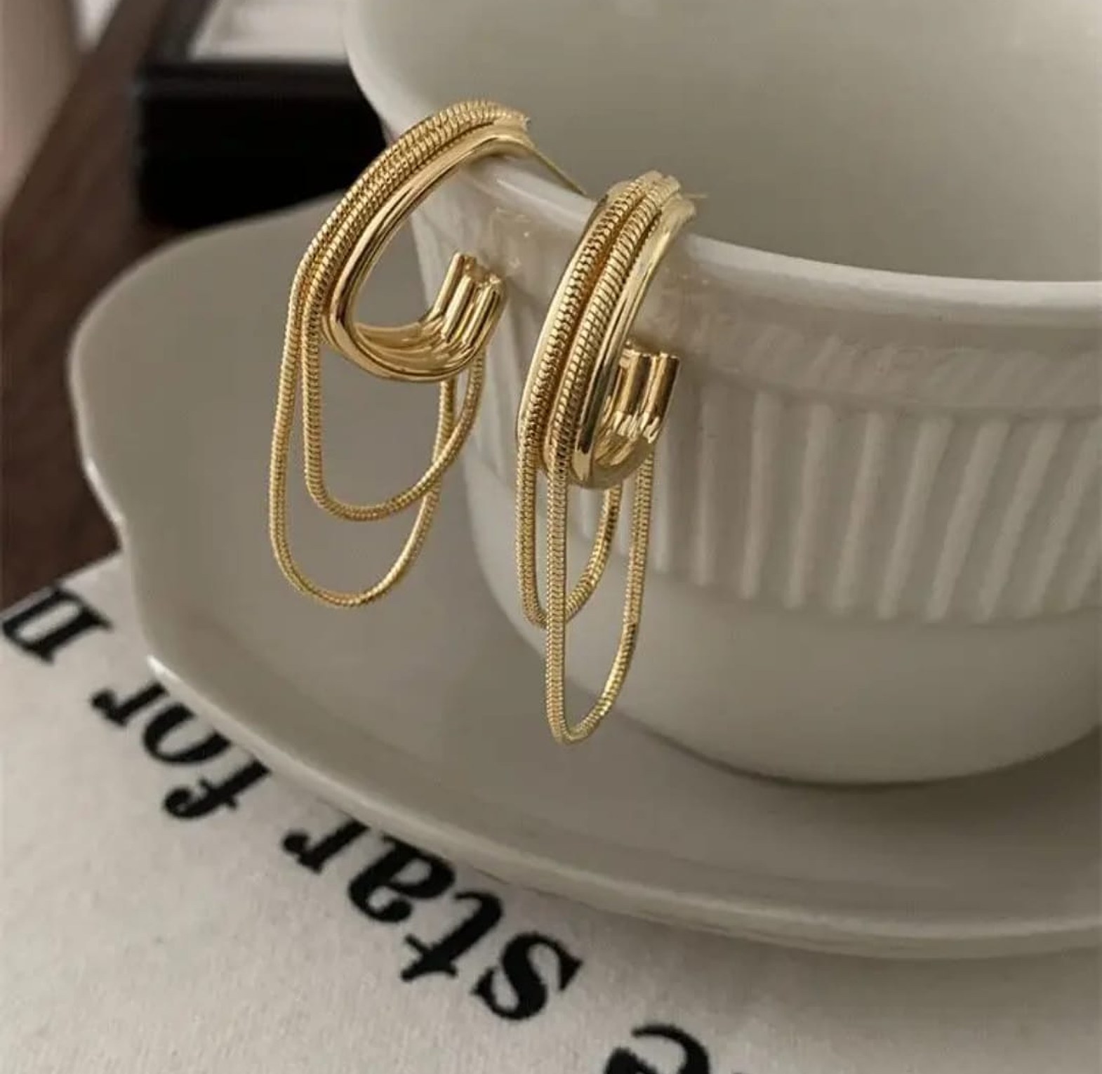 2 chains loop earrings image