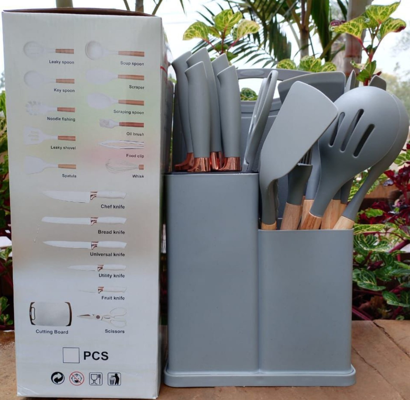 19pc Executive Silicone Spoons and Cutlery Set image