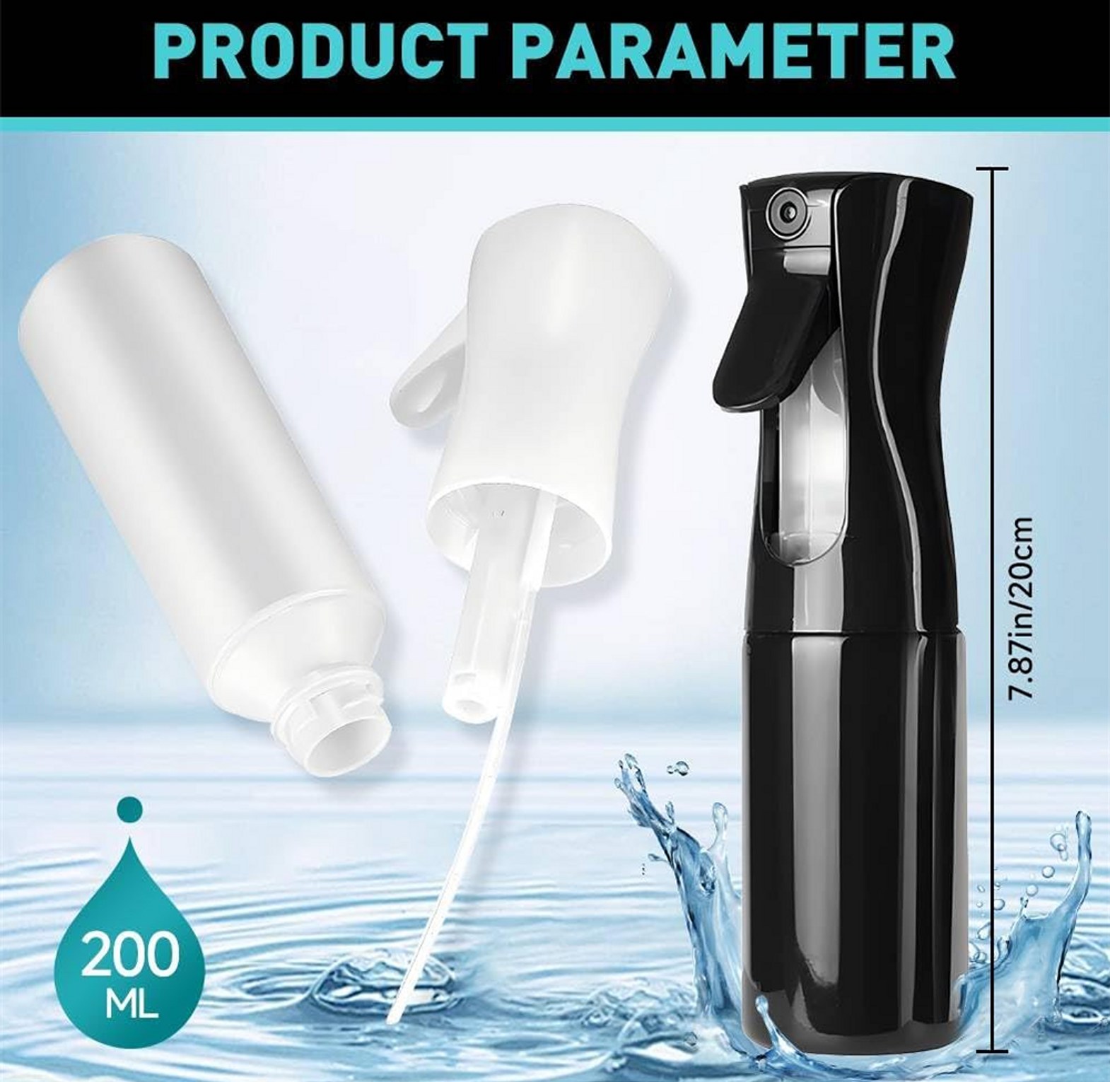 300ml Mist Continuous Hair Spray Bottle image