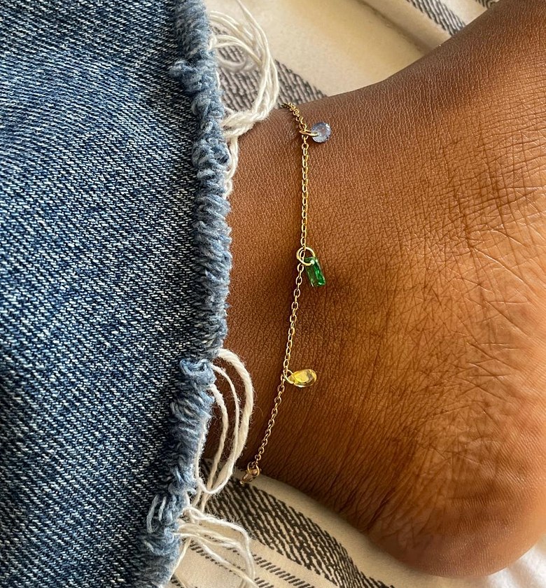 Jubilee Drop Crystal Anklet image