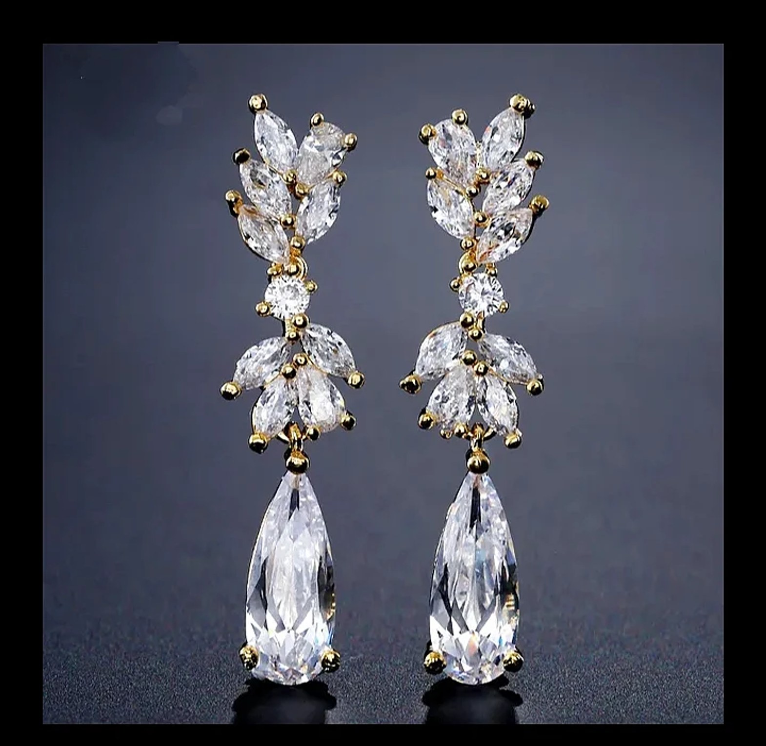 Drop sparkling zirconia earrings  image