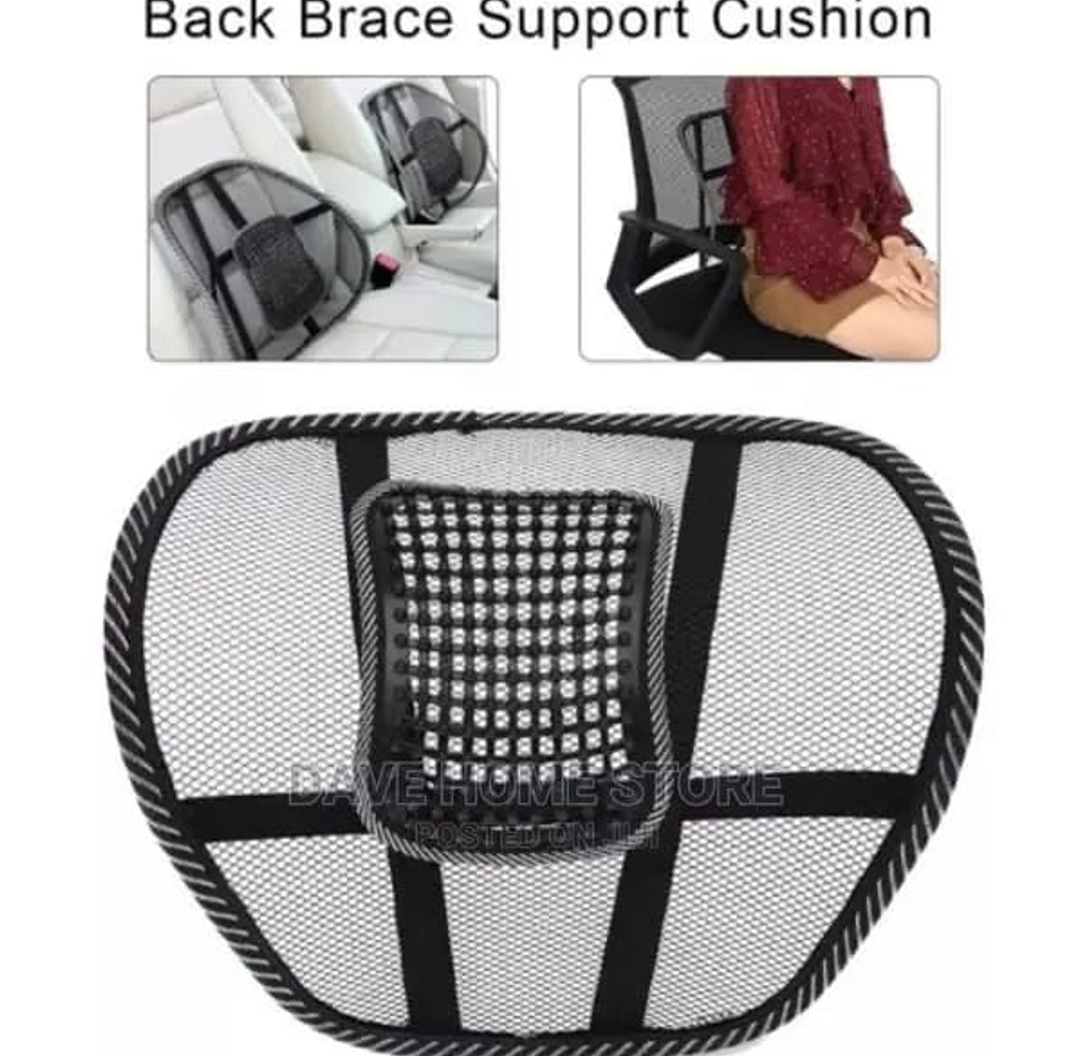 Car Seat or Office Chair Back Support Pillow Mesh image