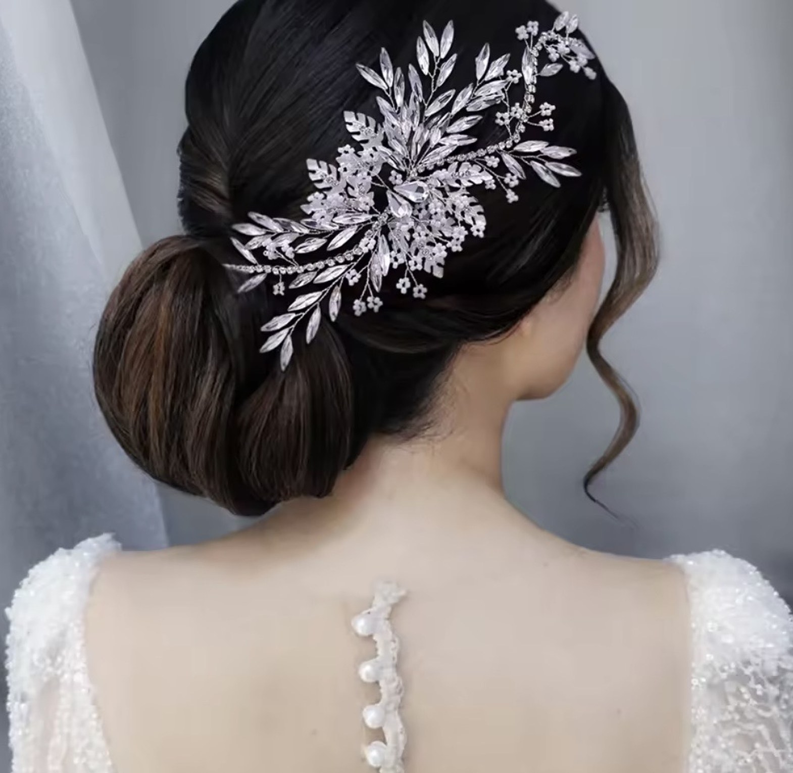 Sylvian Bloom Crystal Hair Vine Set image