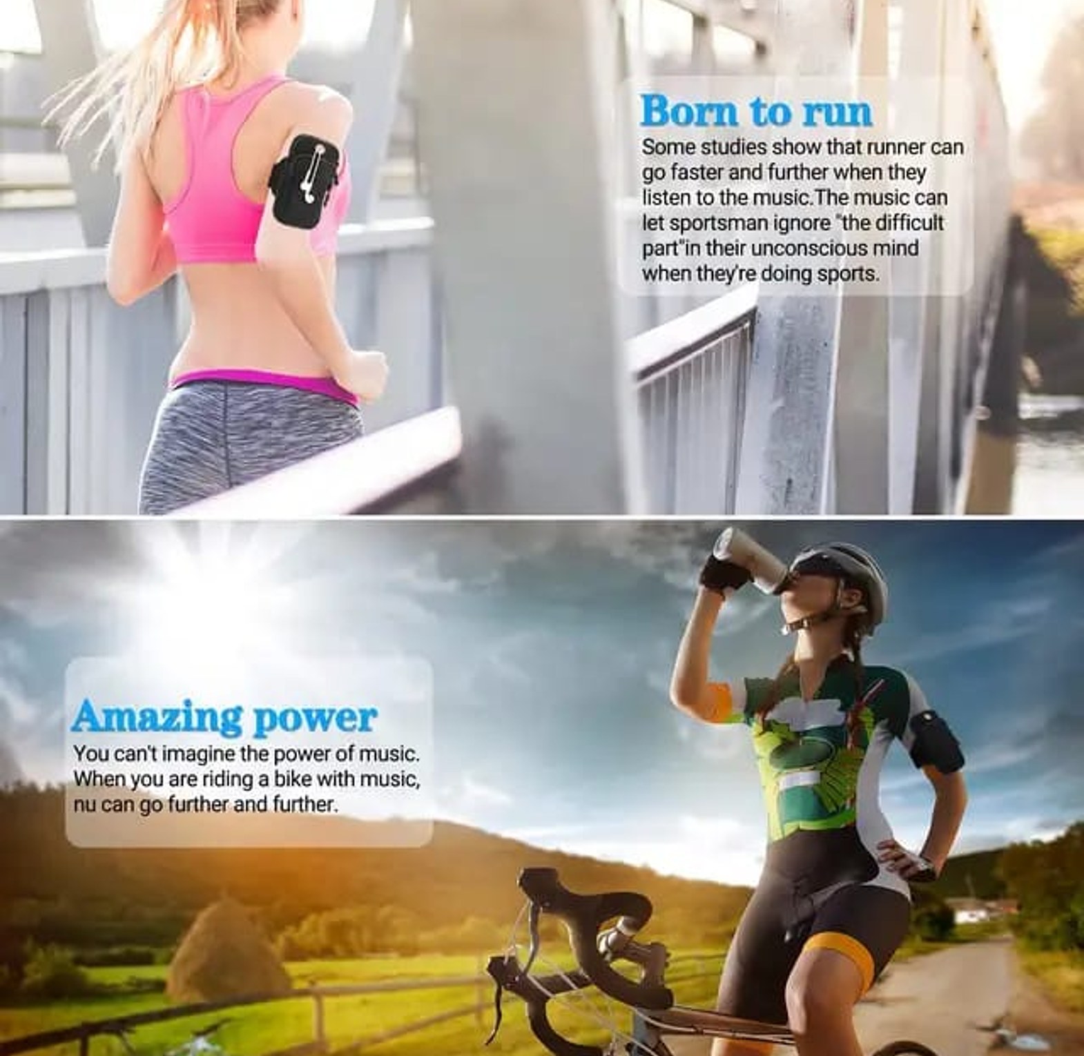 Jogging Gym Running Armband Phone Case Holder Bag image
