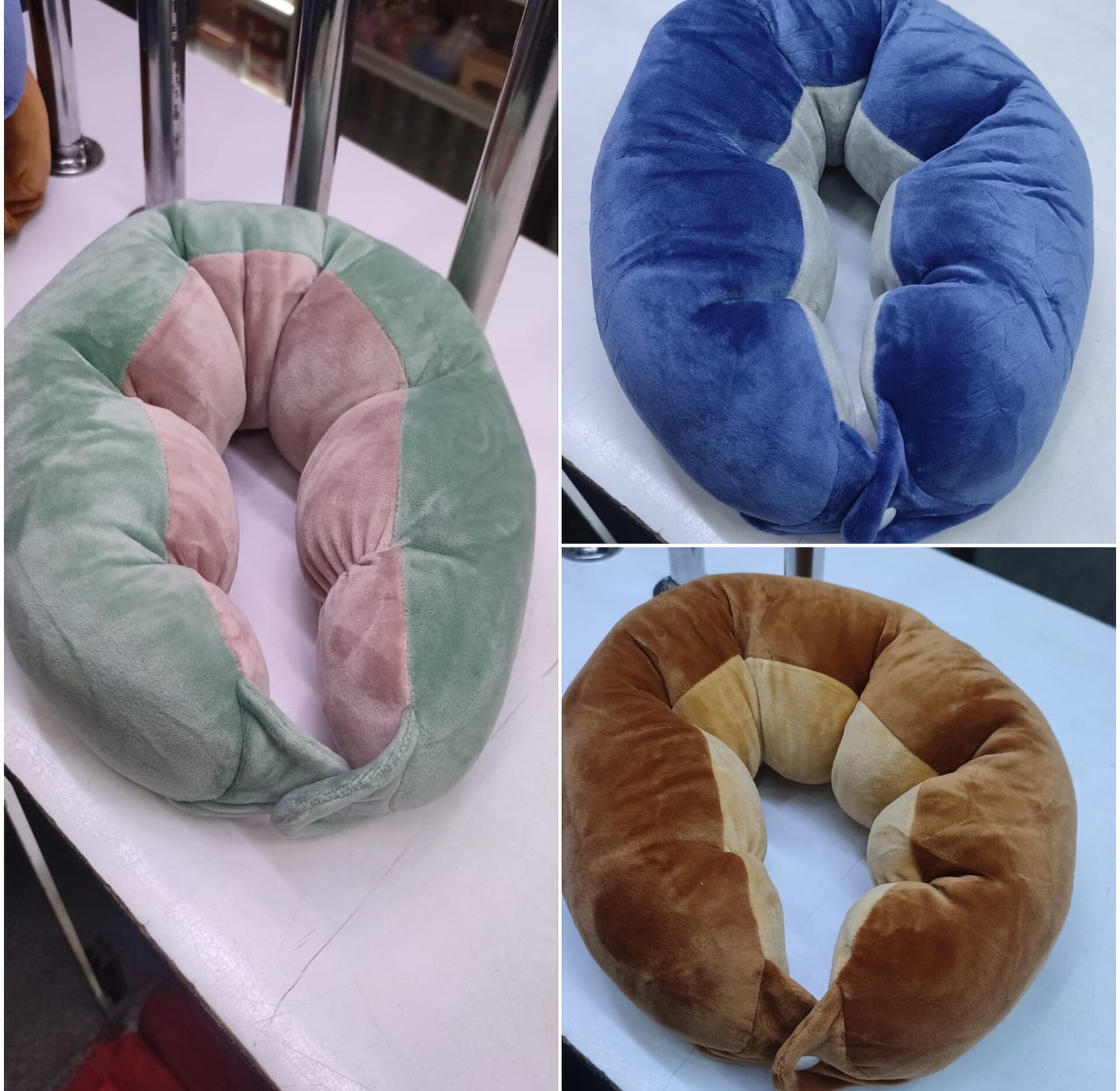 Memory Foam Travel Neck Pillow for Airplane, Bus and Car image