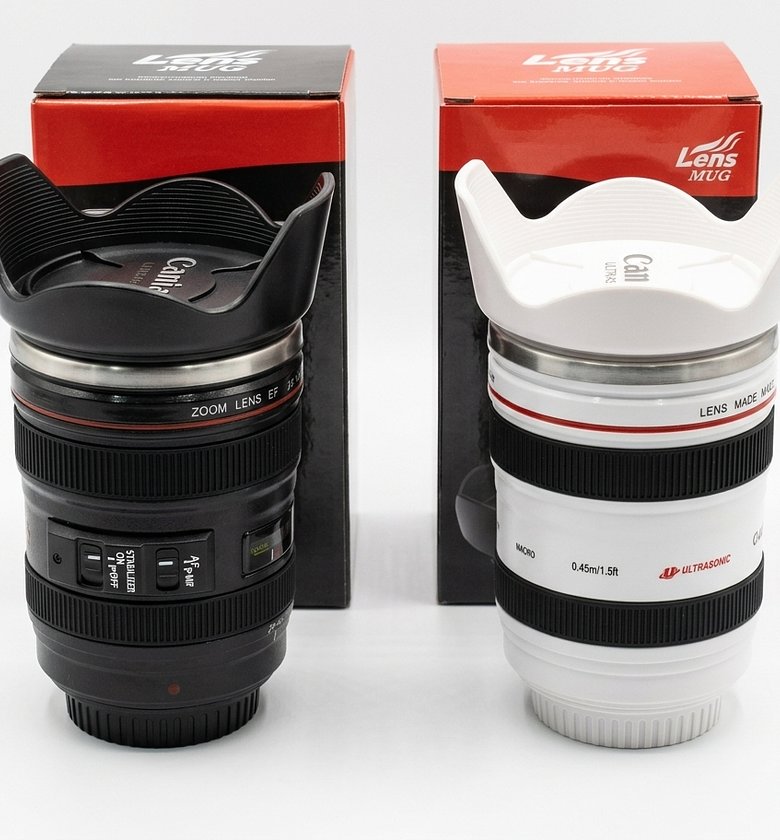 Camera Lens Mug 400ml Stainless Steel Insulated Travel Thermos Cup for Coffee & Tea – Unique Photographer Gift  image