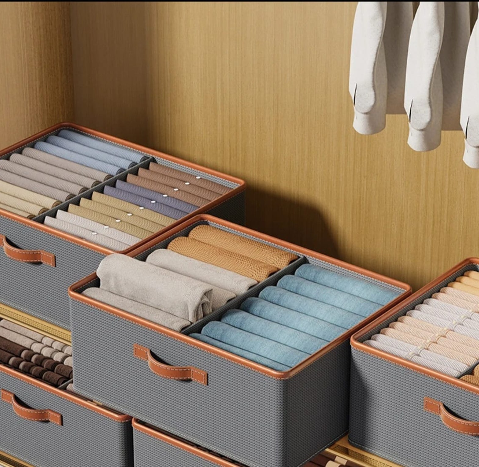 Foldable Closet Organizer with Removable Dividers image