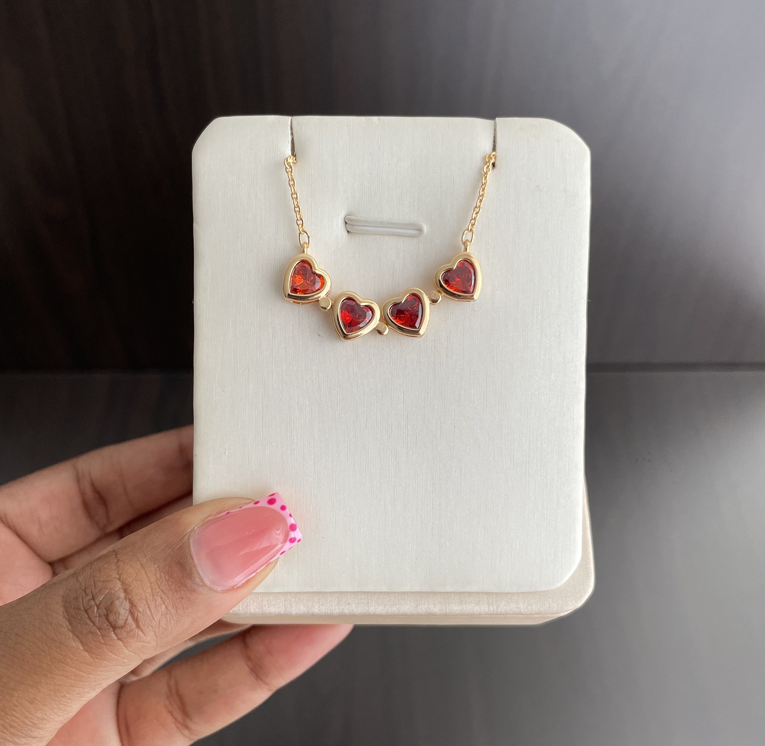 Azalea Necklace (Wine Red) image