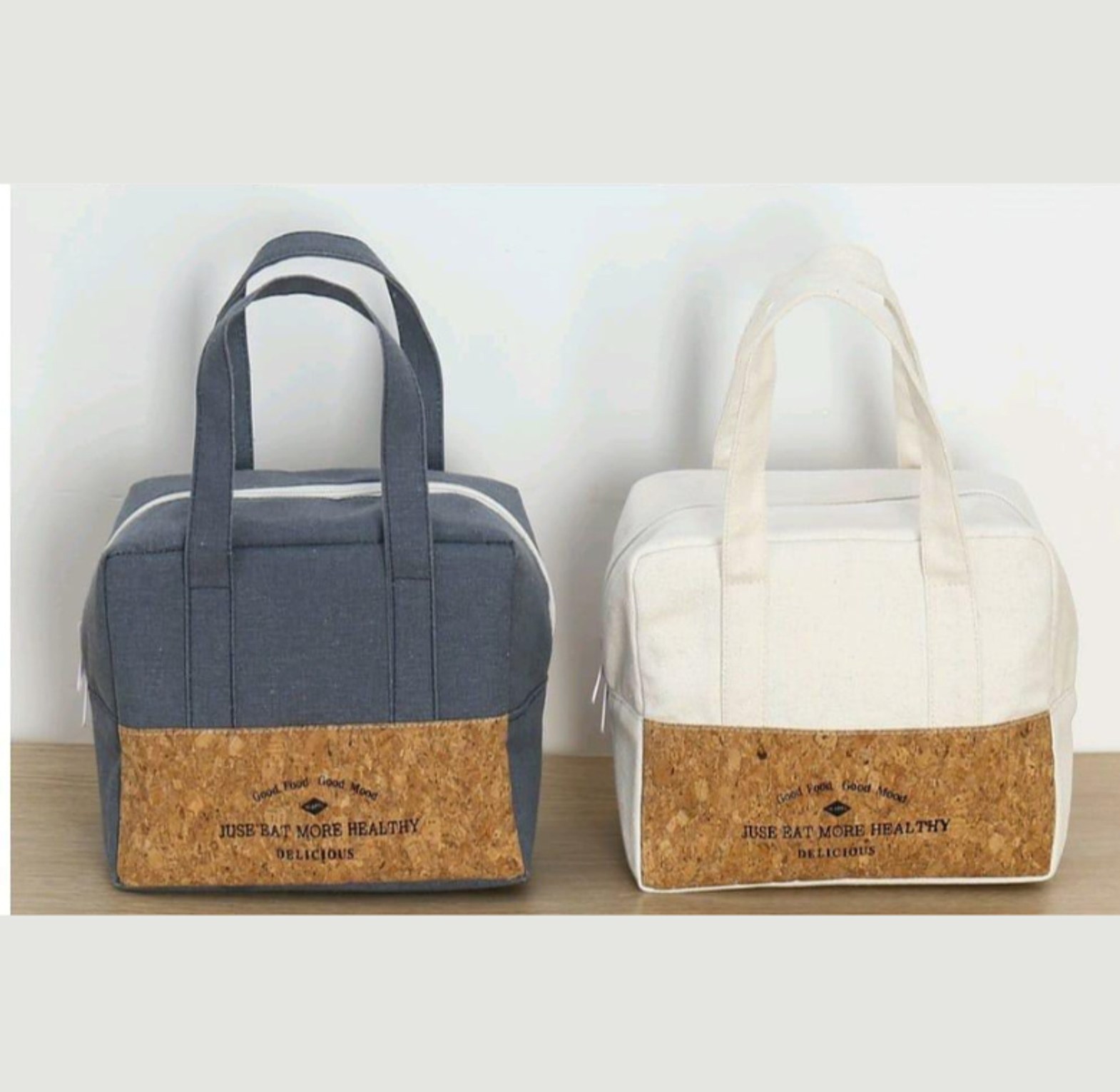 Insulated Cork Base Portable Lunch Tote image