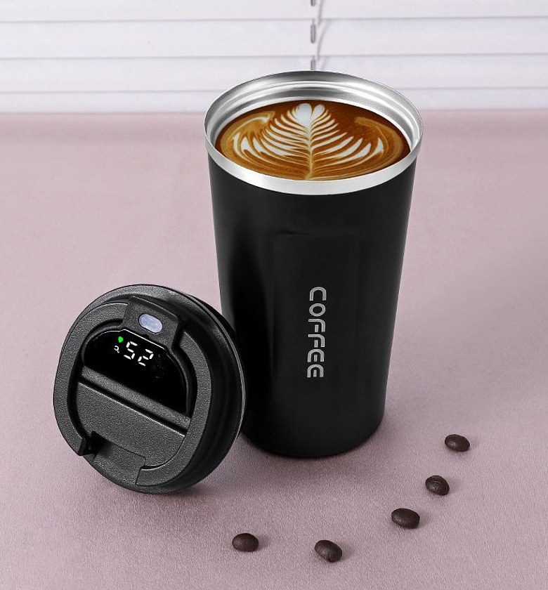 510ml Smart lid Thermos Coffee Mug Stainless Steel  image